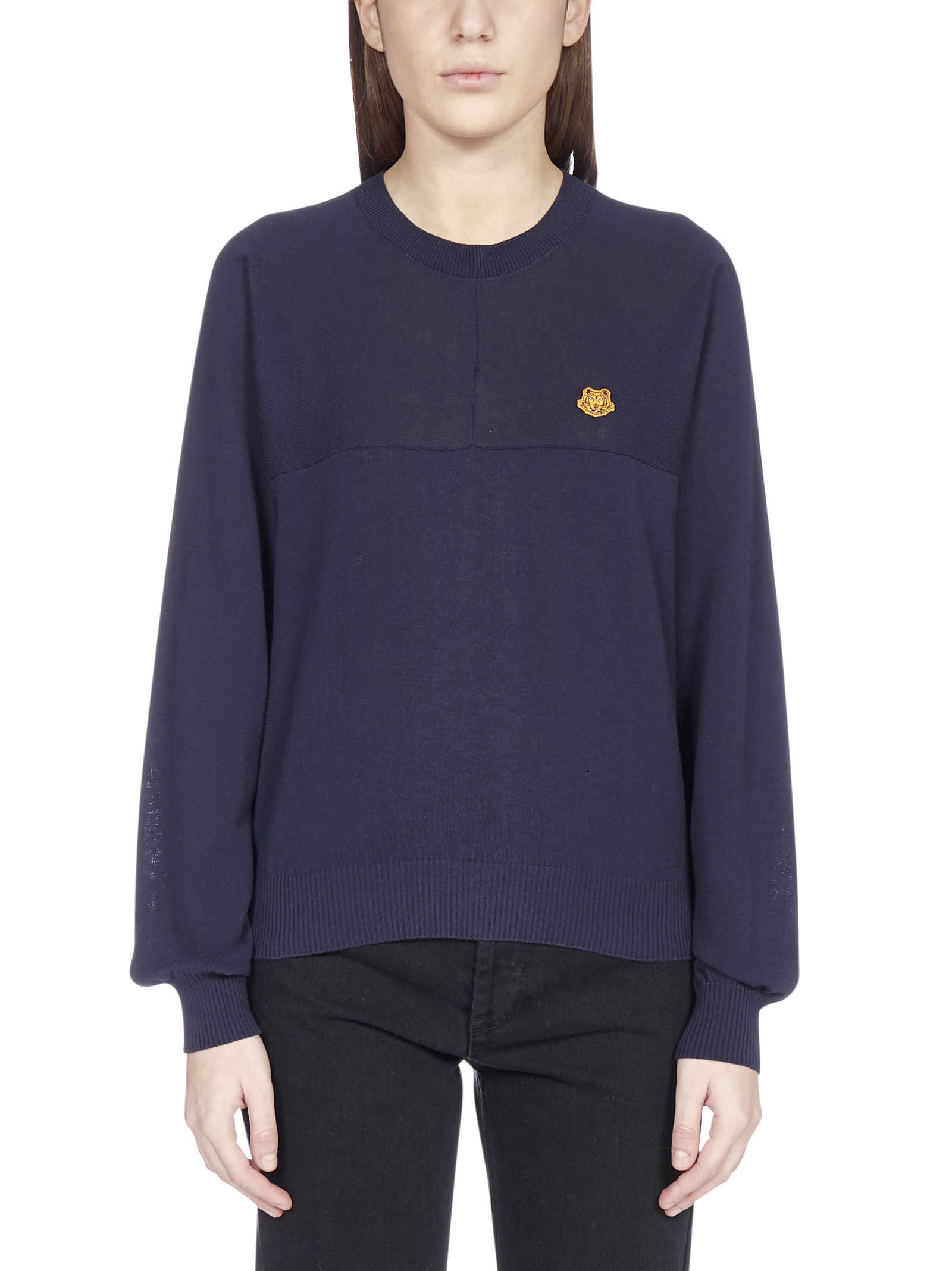 Kenzo Tiger-patch Sweatshirt In Black
