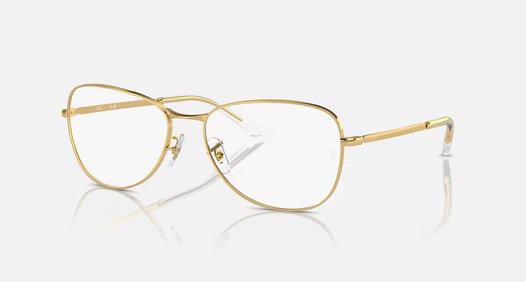 Ray Ban Full-frame Plain Mirror In Gold