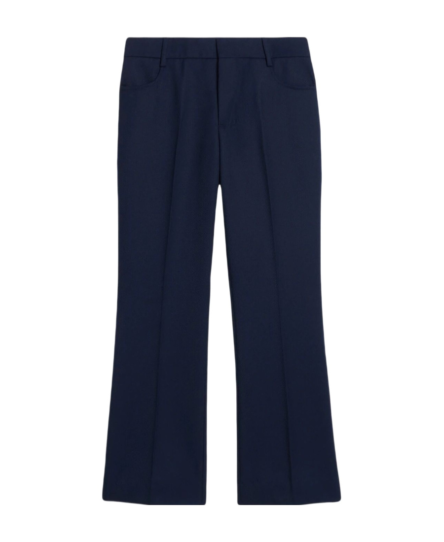 Ami Alexandre Mattiussi Cropped Flared Trousers In Black