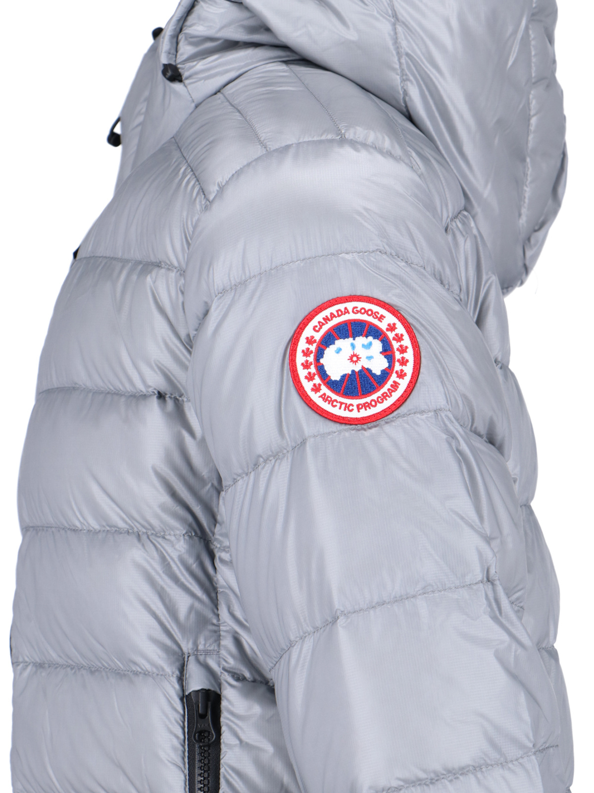 Canada Goose Crofton Padded Recycled-polyamide-down Hooded Puffer Jacket In Gray