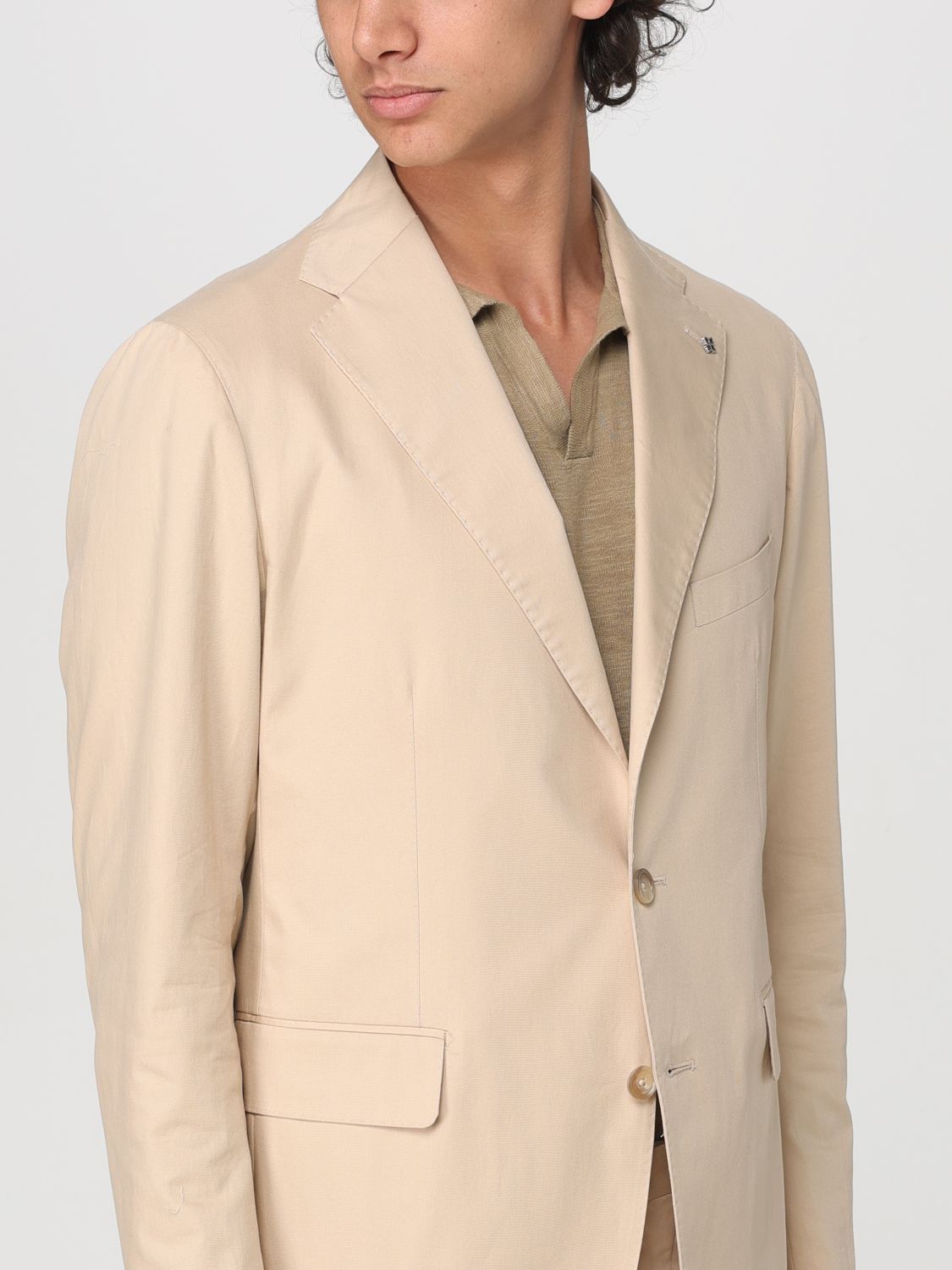 Tagliatore Button Suit In Nude