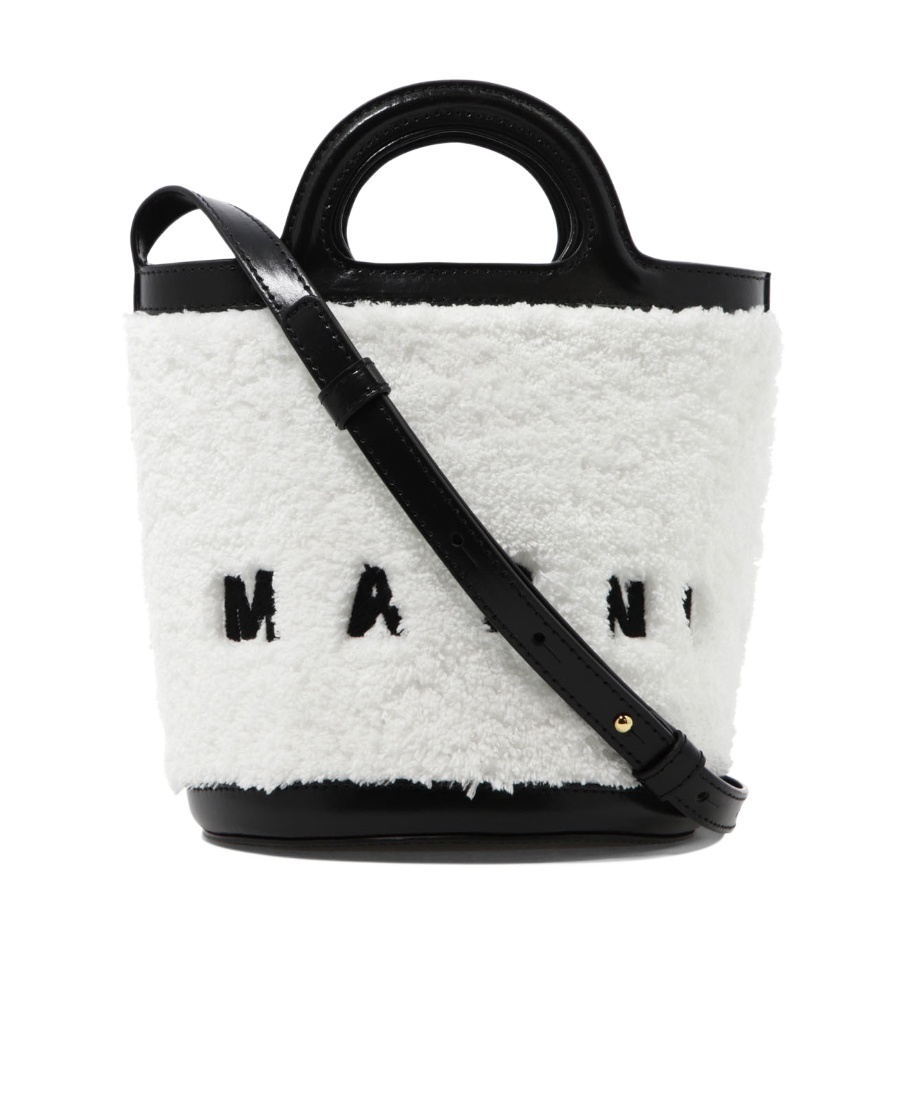 Marni Tropicalia Bucket Tote Bag In White