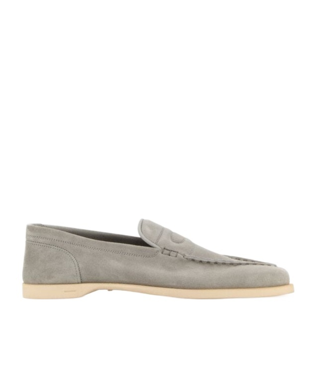 John Lobb Pace Loafer Shoes In Gray
