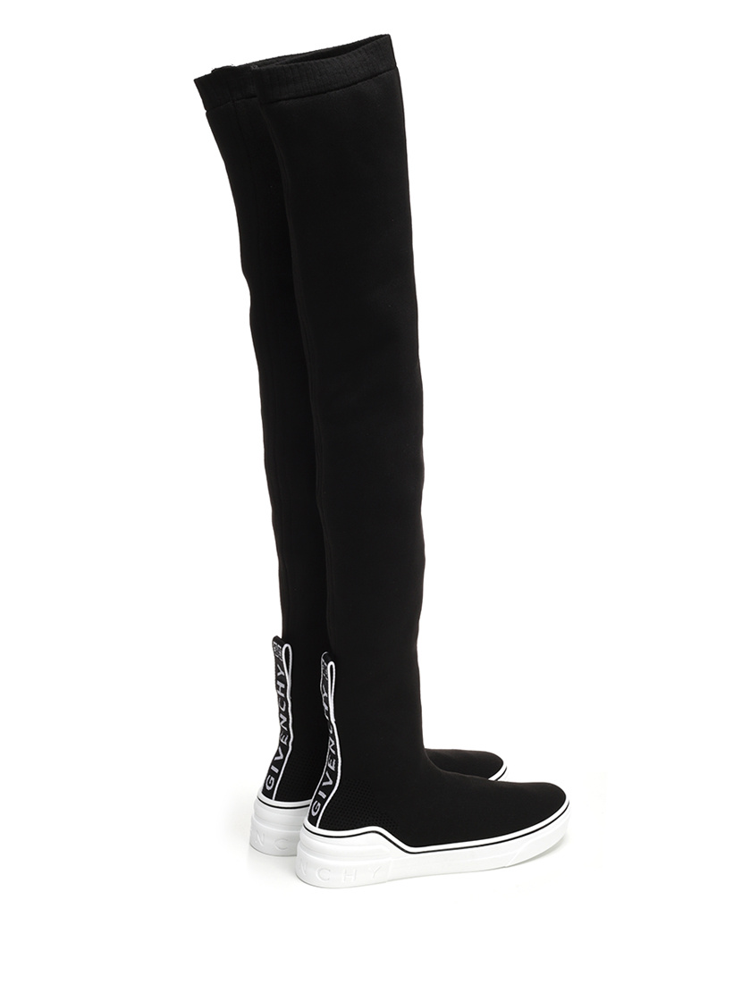 Givenchy George V Over-the-knee Sneaker Boots In Black