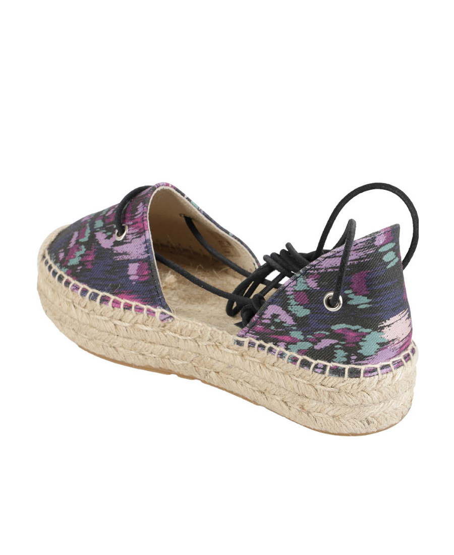 ISABEL MARANT ABSTRACT-PATTERN PLATFORM ESPADRILLES