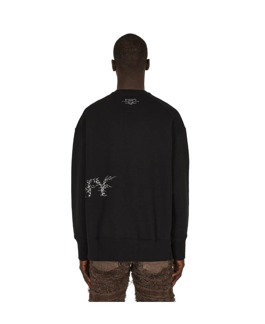 Givenchy Barbed Wire Crew-neck Sweatshirt In Black