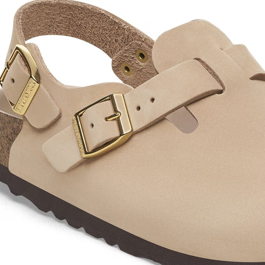 Birkenstock Nubuck Leather Sandals In Neutral