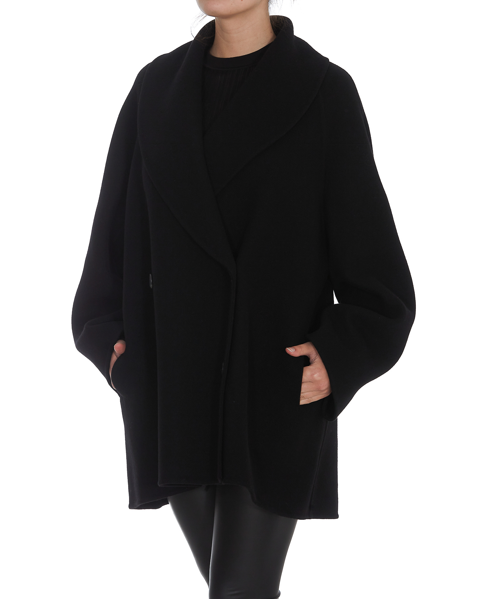 The Row Polli Double-breasted Jacket In Wool And Cashmere In Black