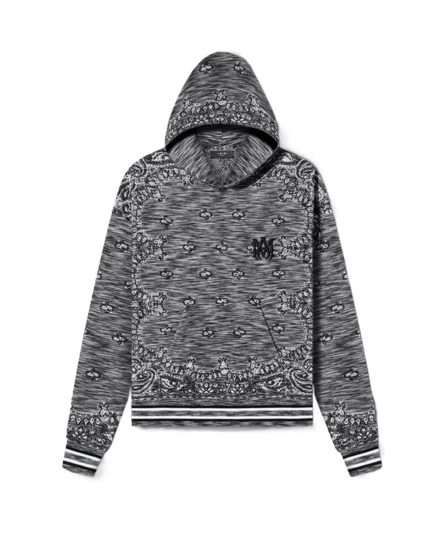 Amiri Logo-patch Pullover Hoodie In Black
