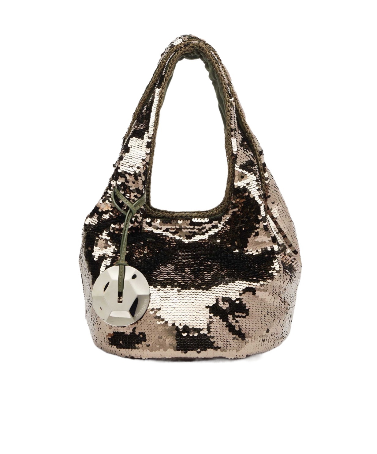 Jw Anderson Sequin Embellished Shoulder Bags With Two Handles In Black