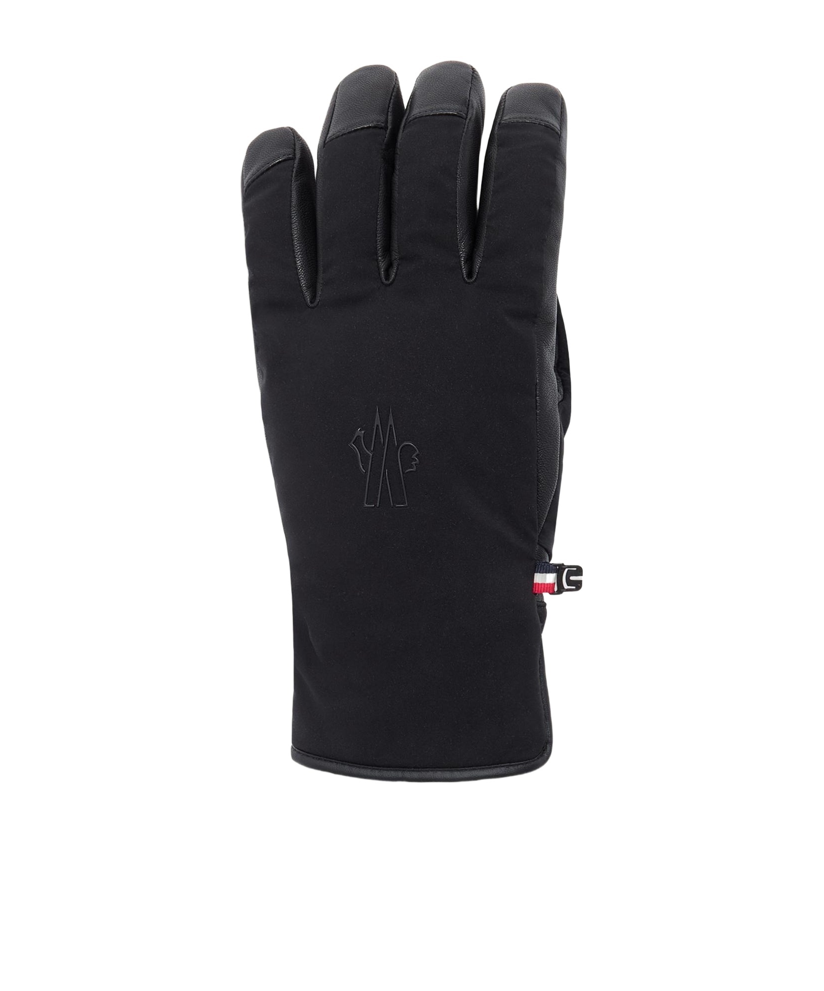 Moncler Padded Soft Shell Gloves In Black