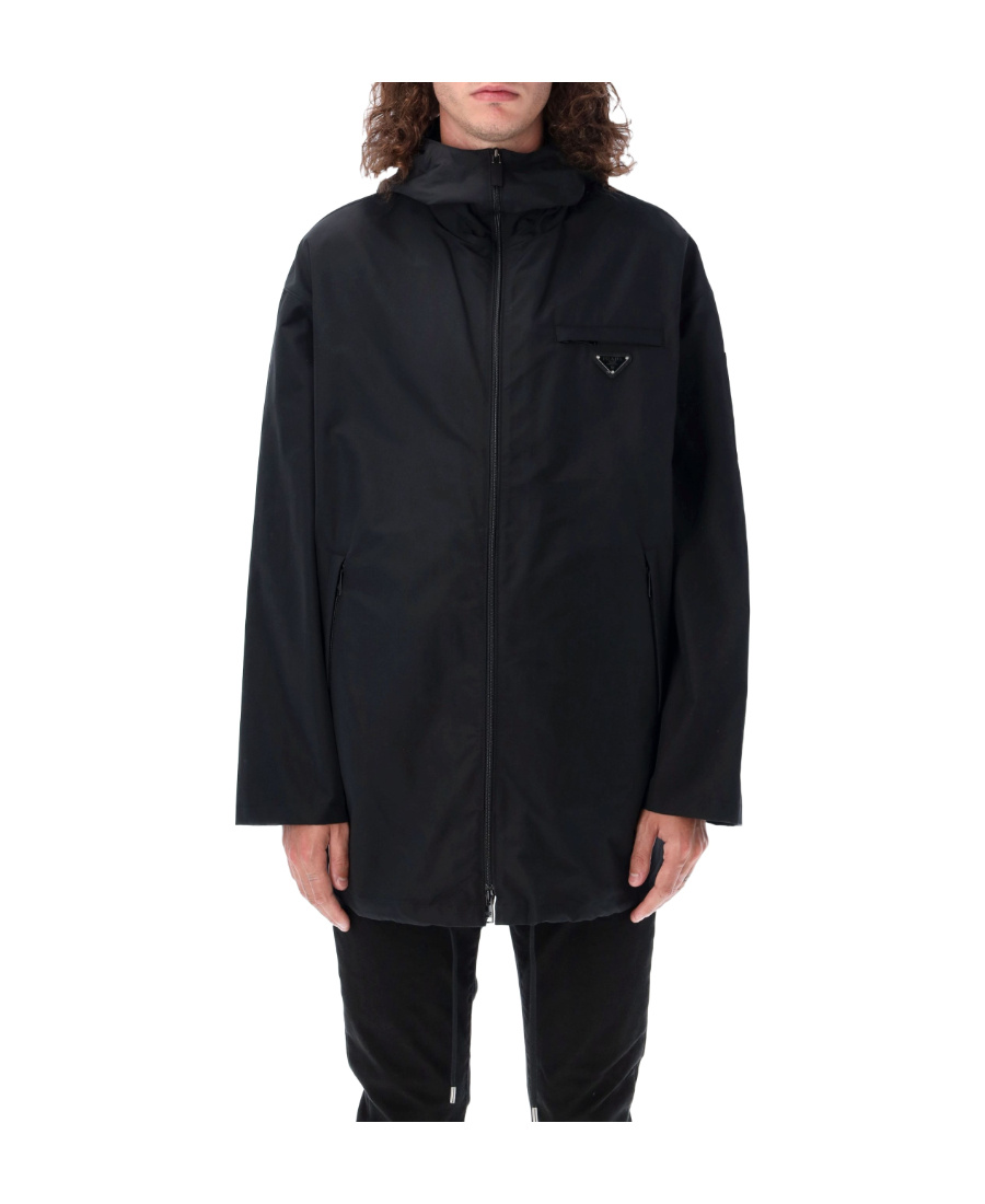 Prada Zipper Casual Jacket In Black