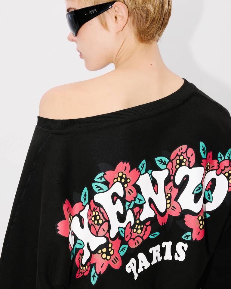 Kenzo Verdy Market Print Sweatshirt In Black