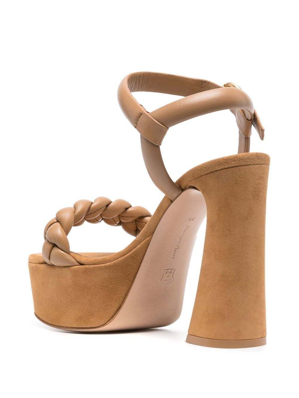 Gianvito Rossi Maddy 115mm Suede Platform Sandals In Brown