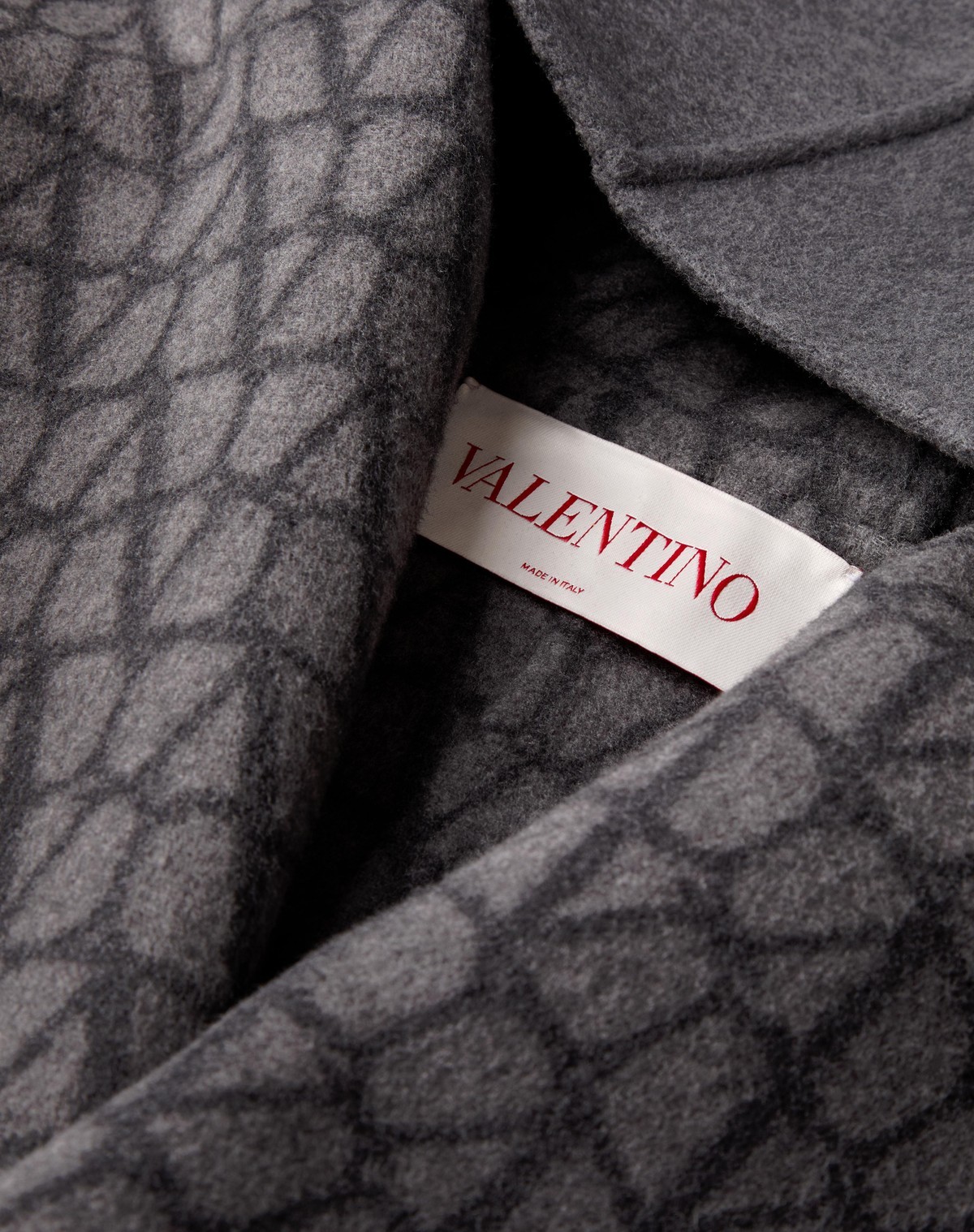 Valentino Reversible Toile Iconographe Coat In Black