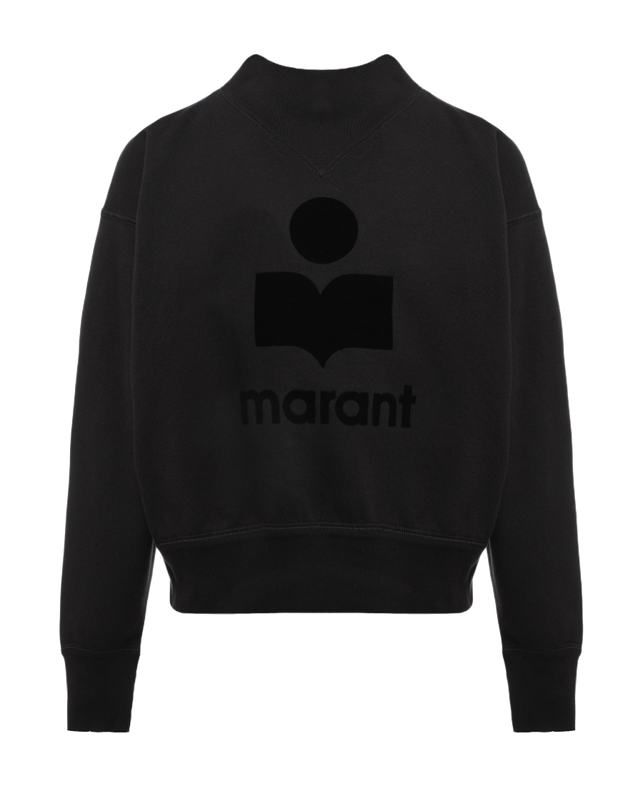 Isabel Marant Étoile Isabel Marant Etoile Moby Sweatshirt With Flocked Logo In Black