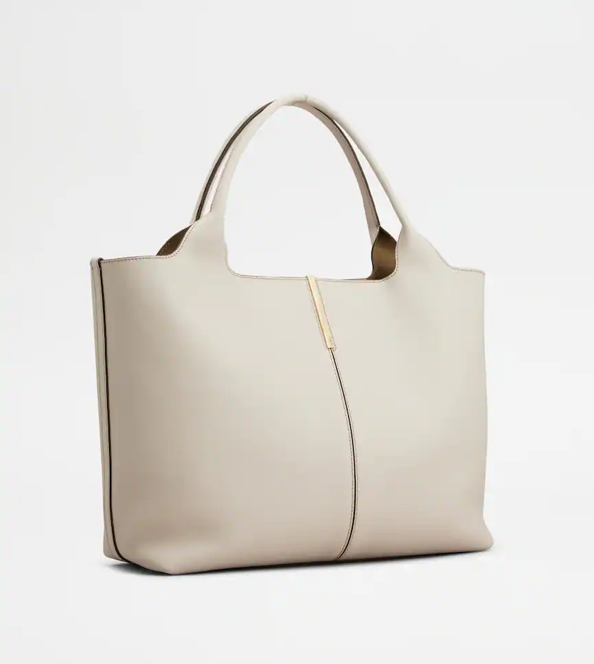 Tod's Leather Shoulder Bags With Metal Feet In White