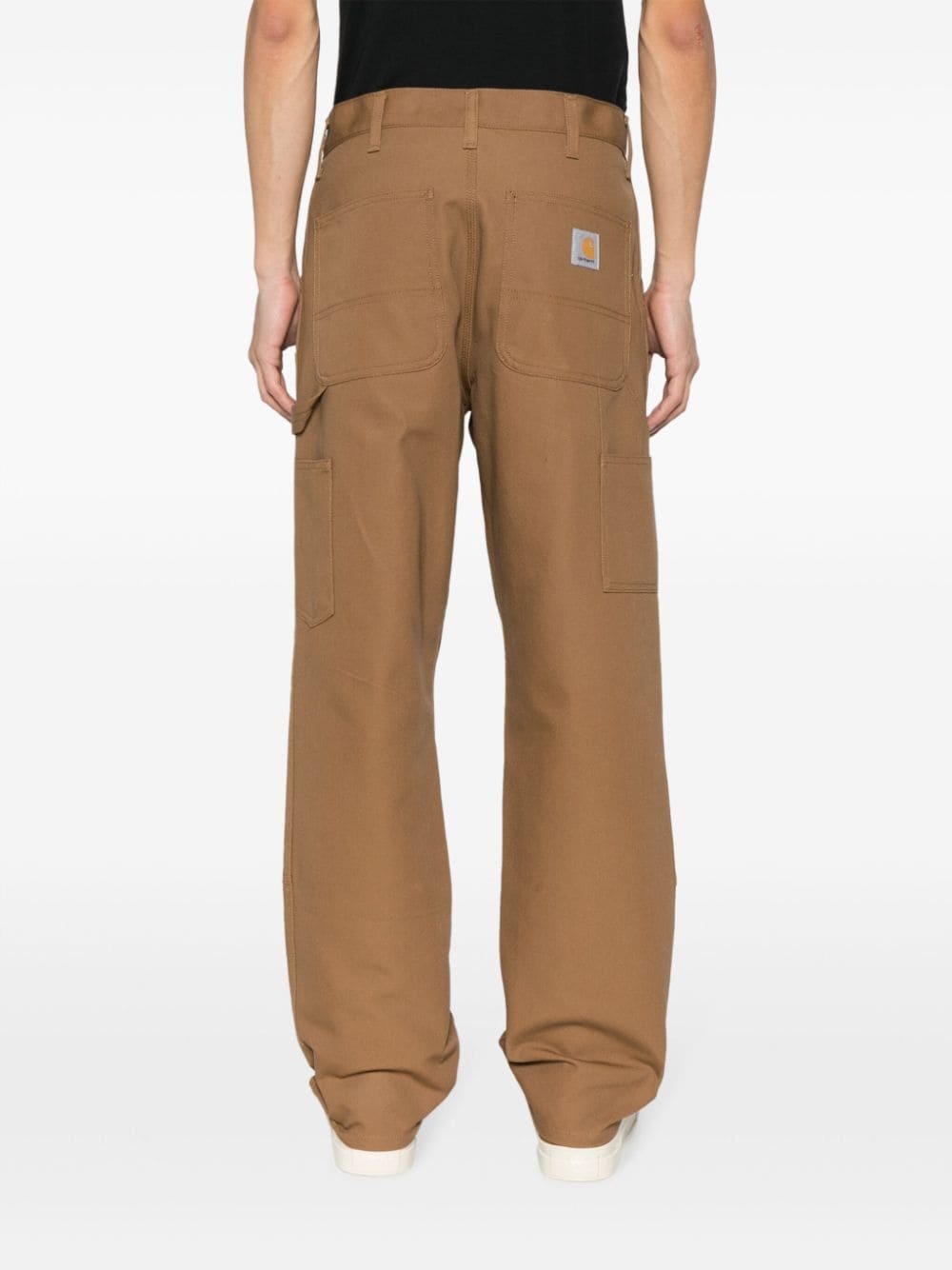 Carhartt Double Knee Straight-leg Cotton-canvas Carpenter Trousers In Green