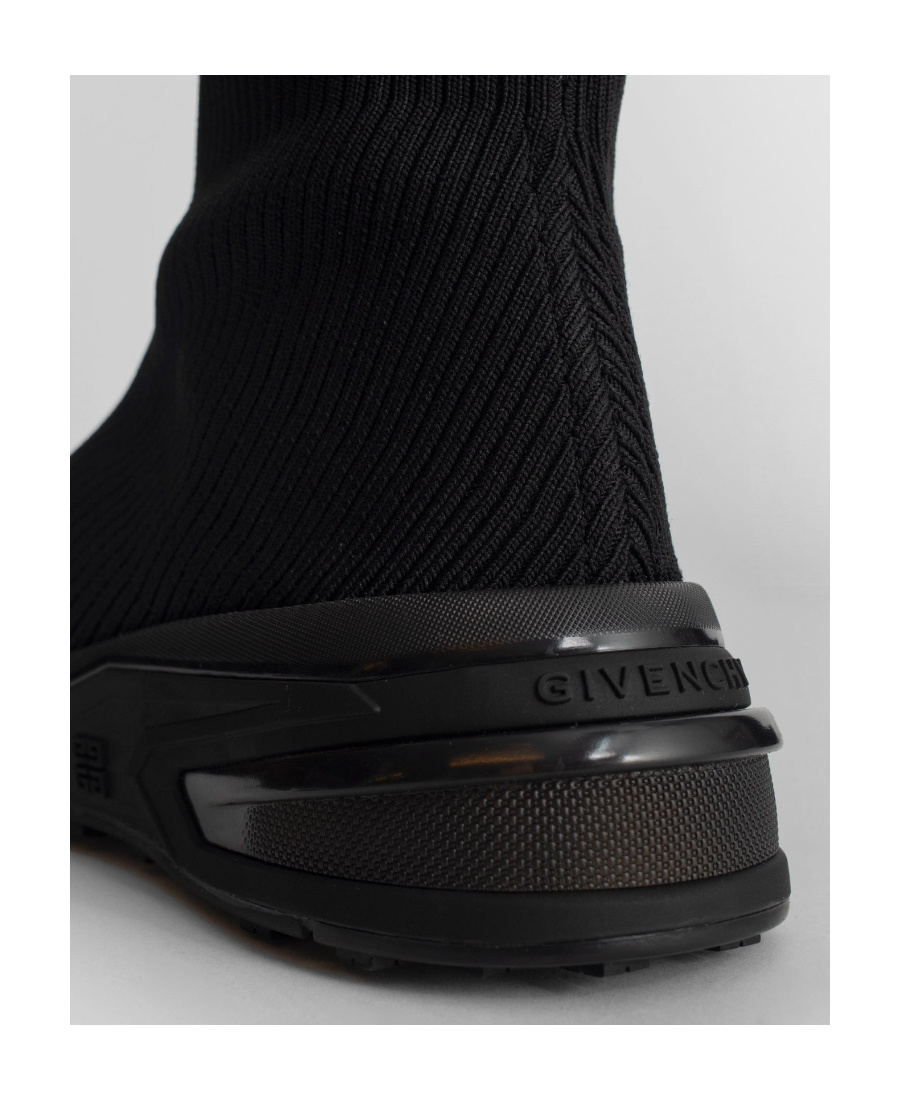 Givenchy Embossed-logo Sock-style Sneakers In Black