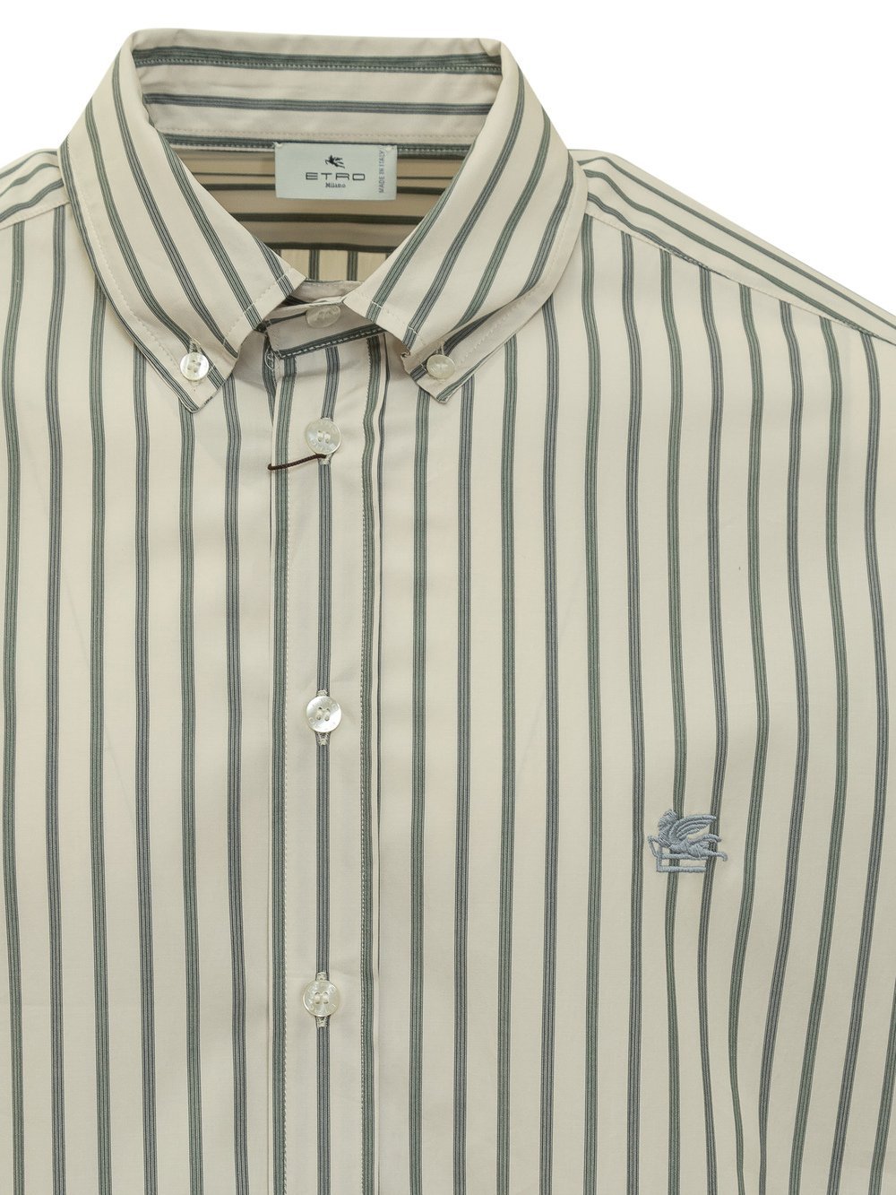 Etro Pegaso-motif Striped Shirt In White