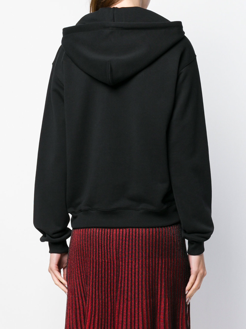 Moschino Paper Clip Bear Hoodie In Black