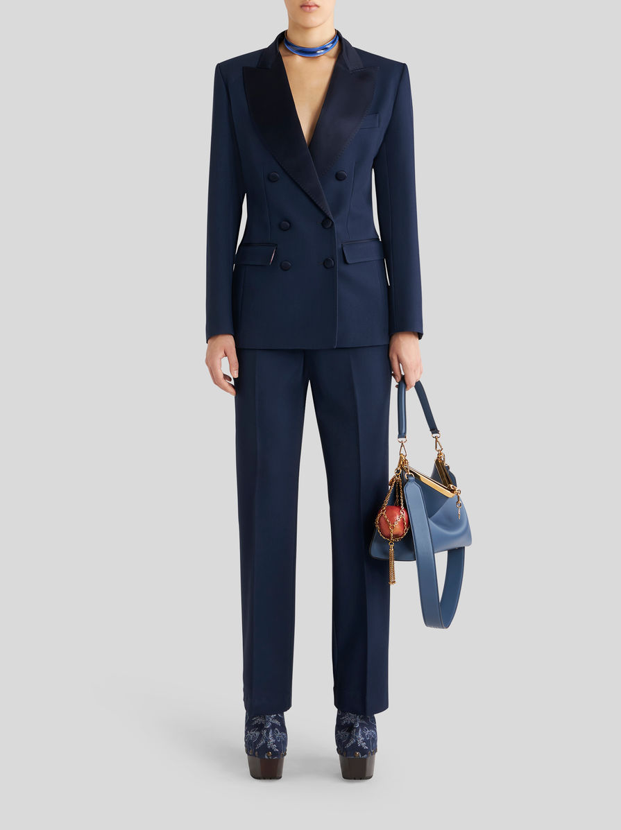 Etro Pressed-crease Tailored Trousers In Black