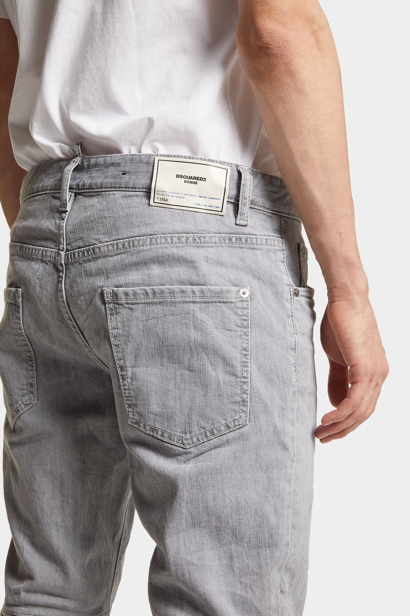 Dsquared2 Slim-fit Cropped Jeans In Gray