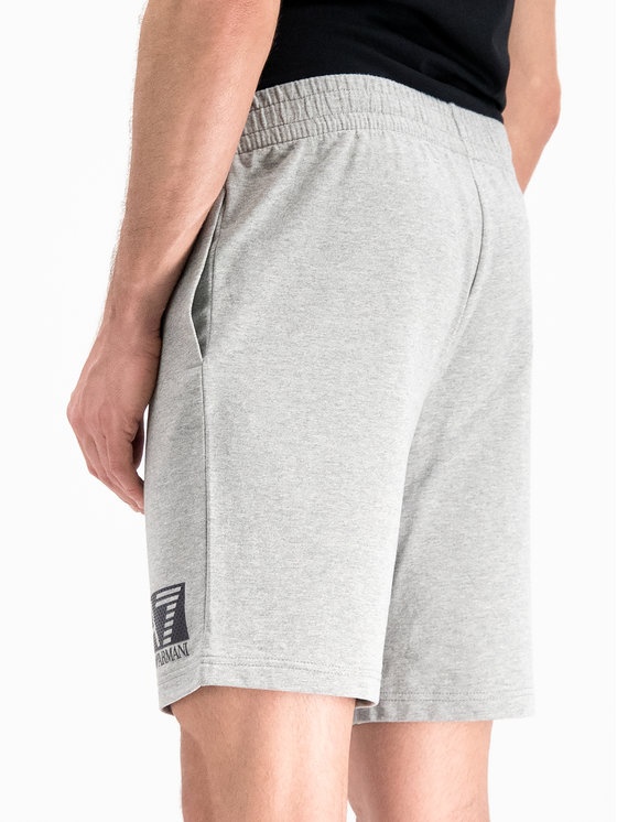 Ea7 Logo Shorts In Gray