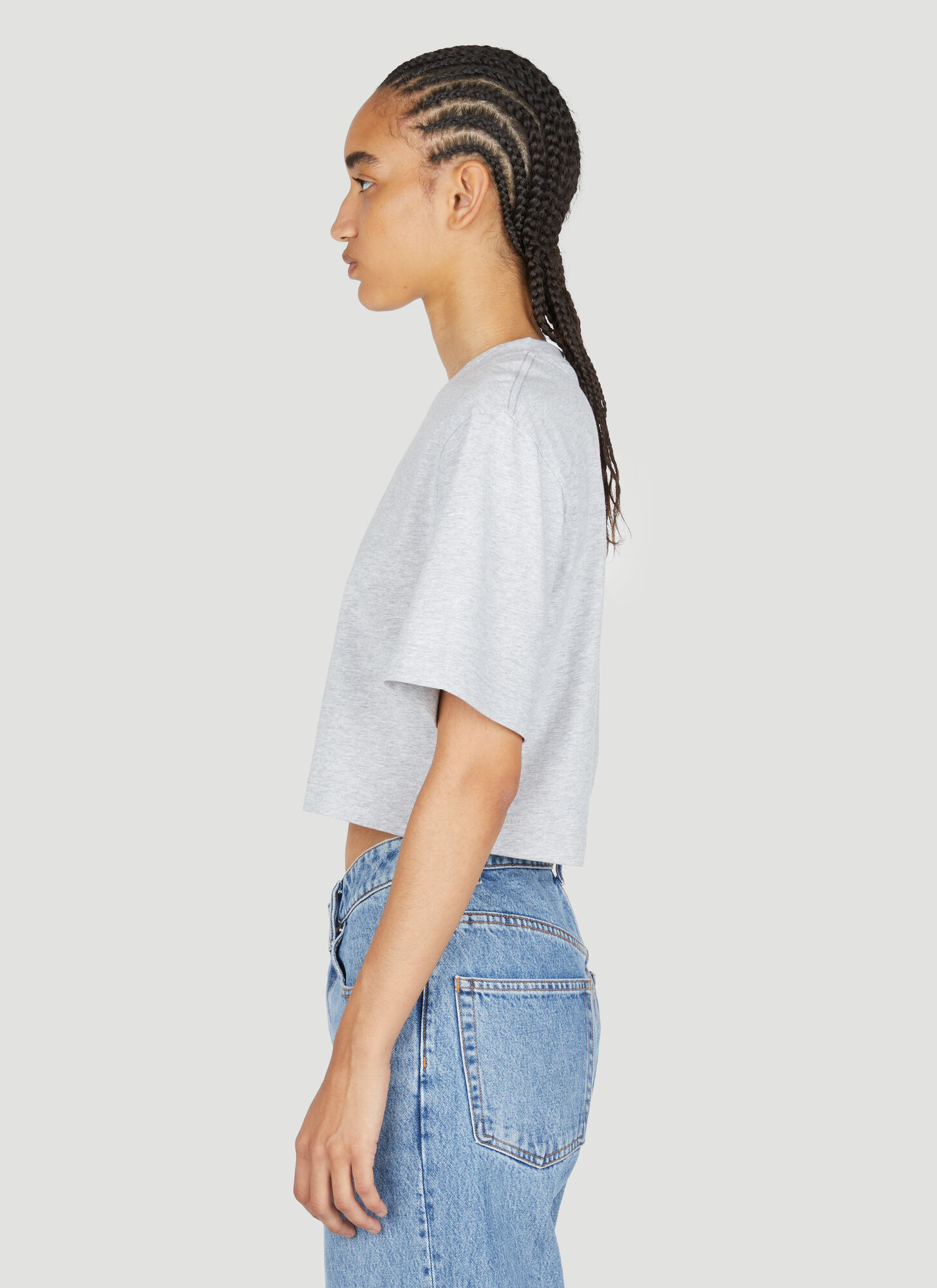 RABANNE PACO RABANNE LOGO PRINTED CROPPED T-SHIRT