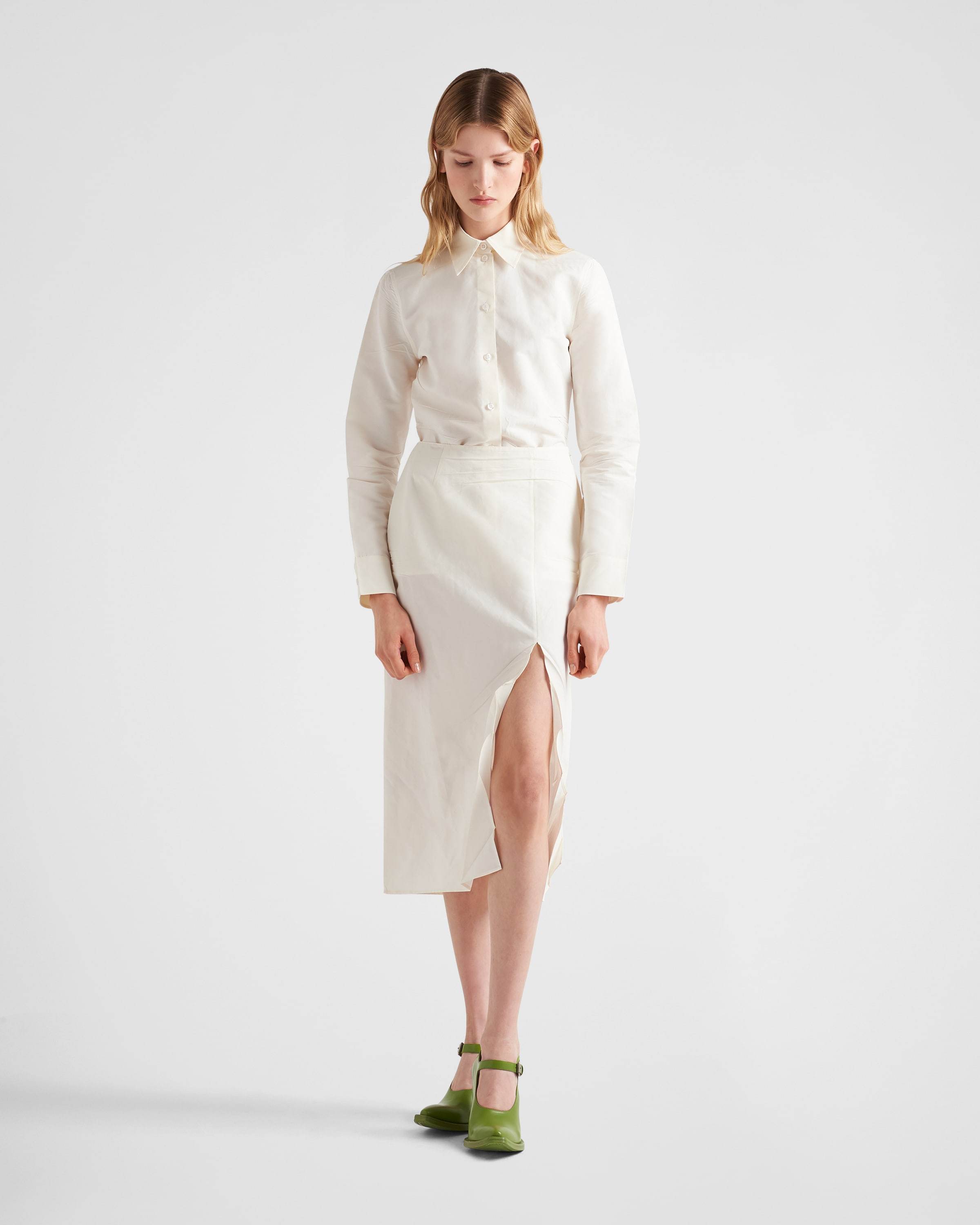 Prada Classic Button-up Shirt In Nude