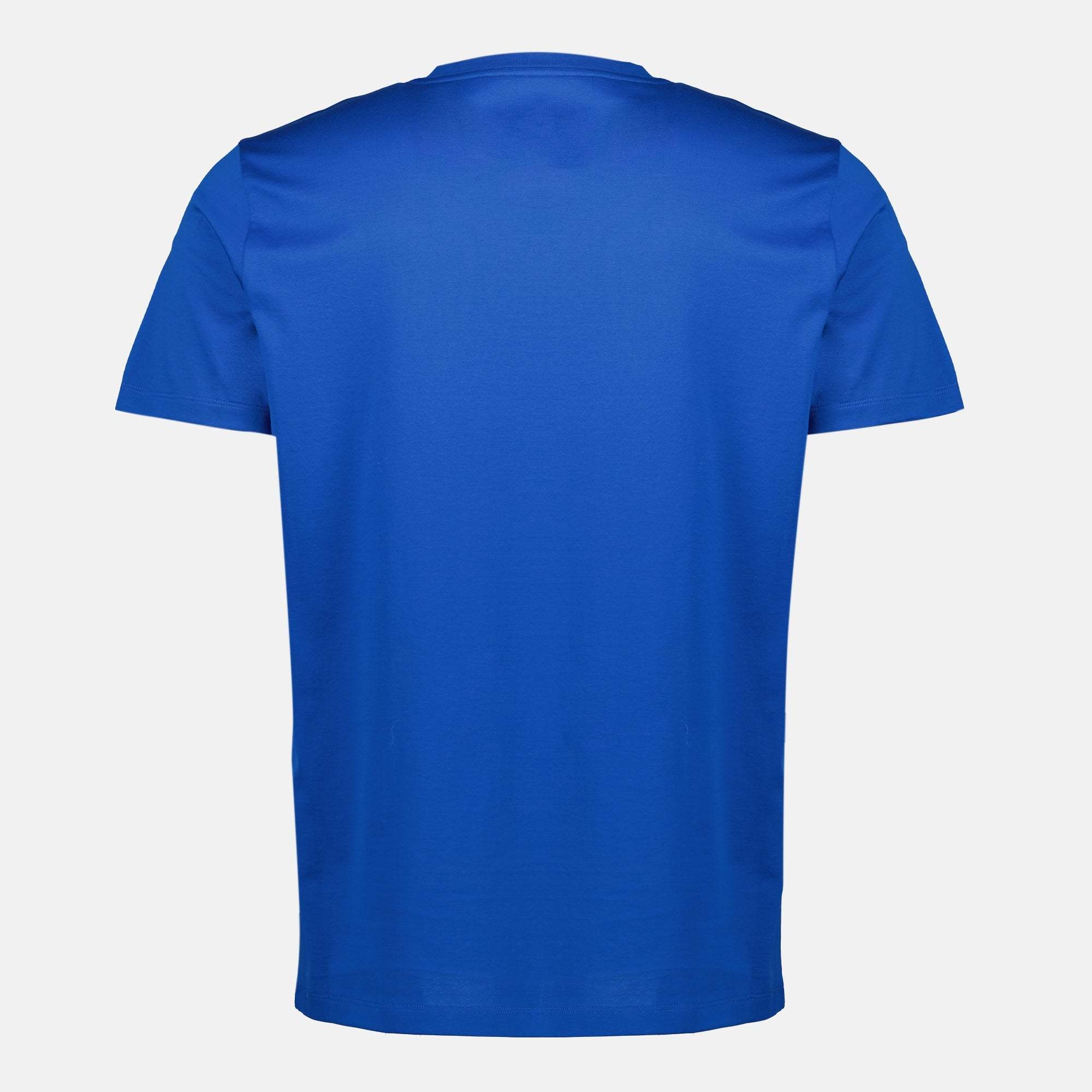 Moncler Double Logo Patch Cotton T-shirt In Blue