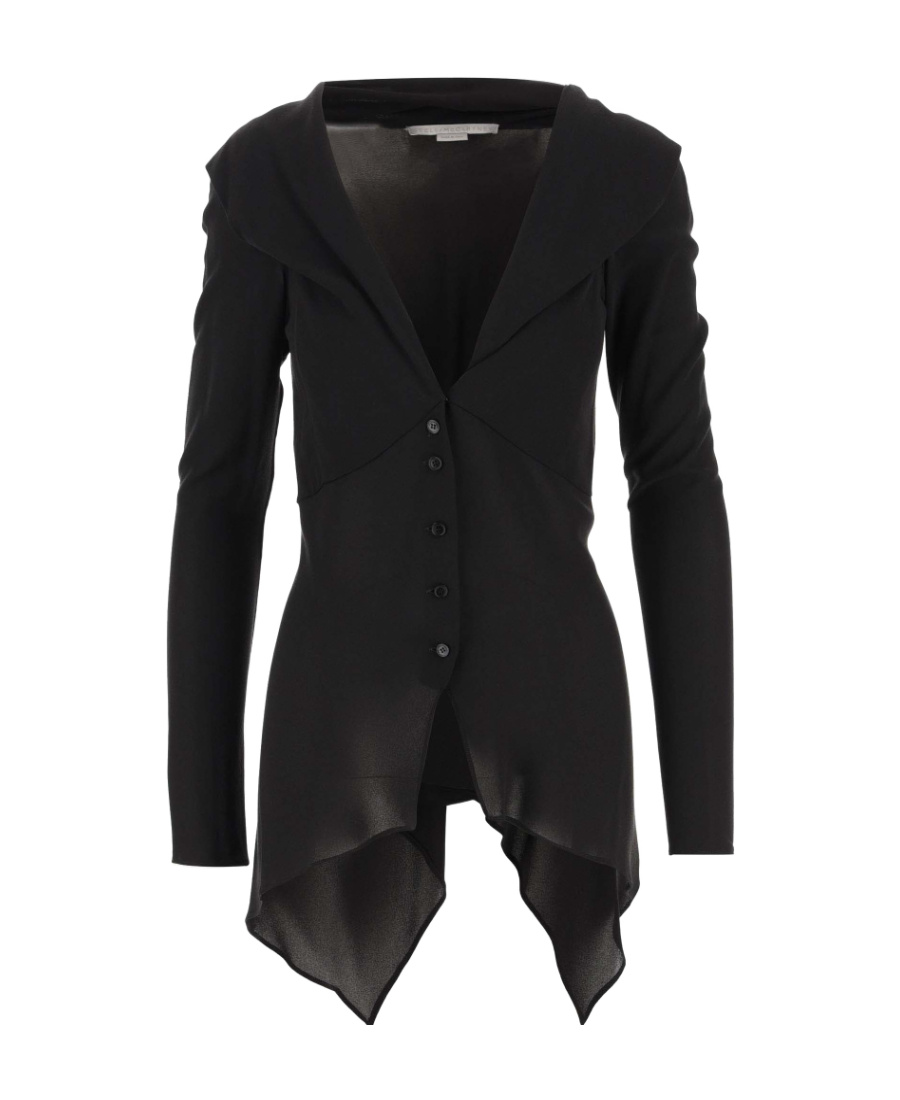 Stella Mccartney Asymmetric Buttoned Shirt In Black