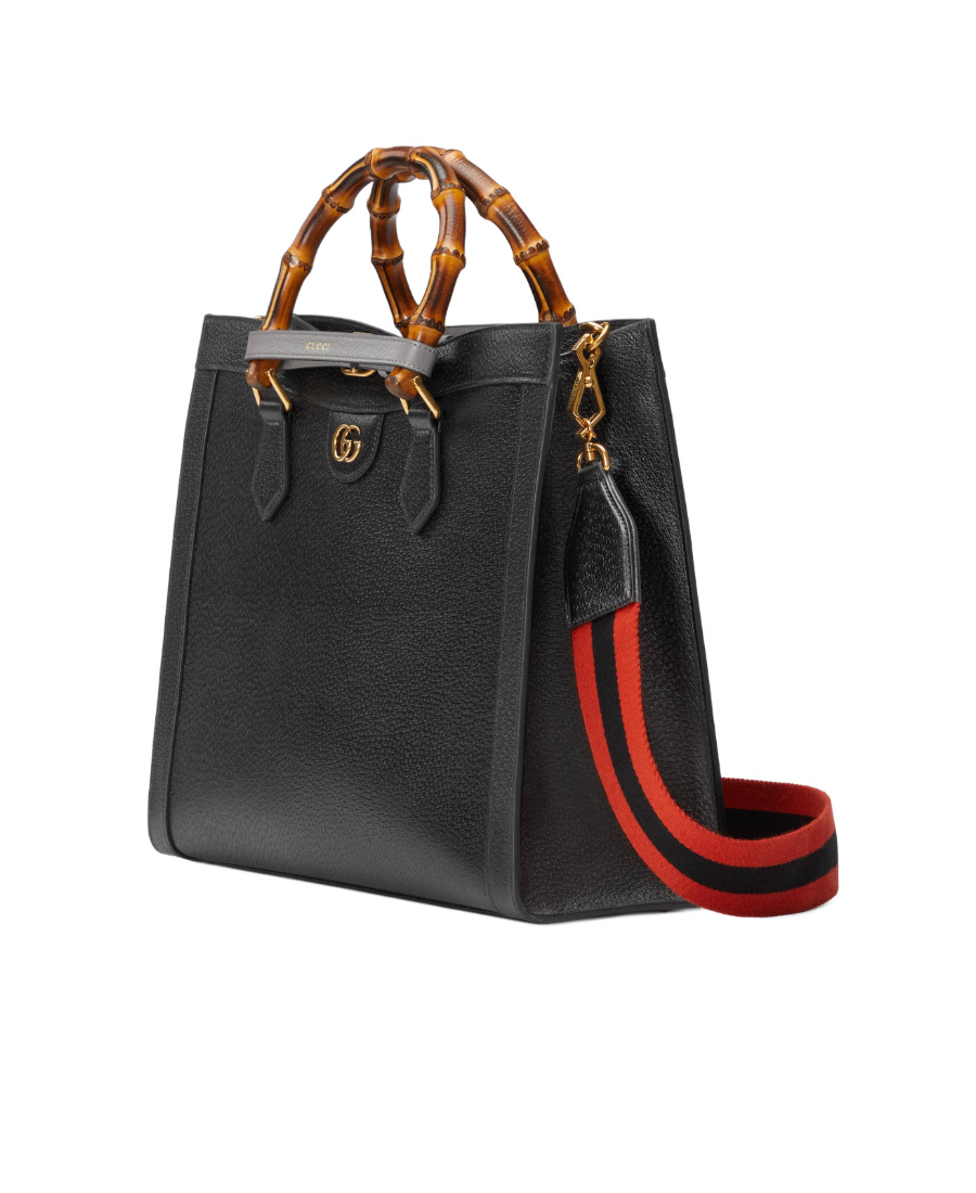 Gucci Diana Small Leather Tote In Black