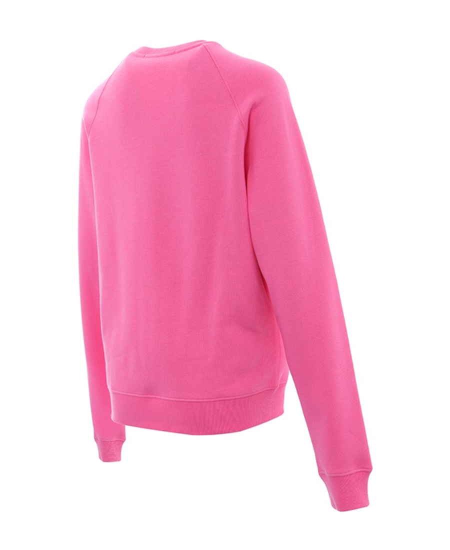 Msgm Letter Printed Round Neck Sweater In Pink