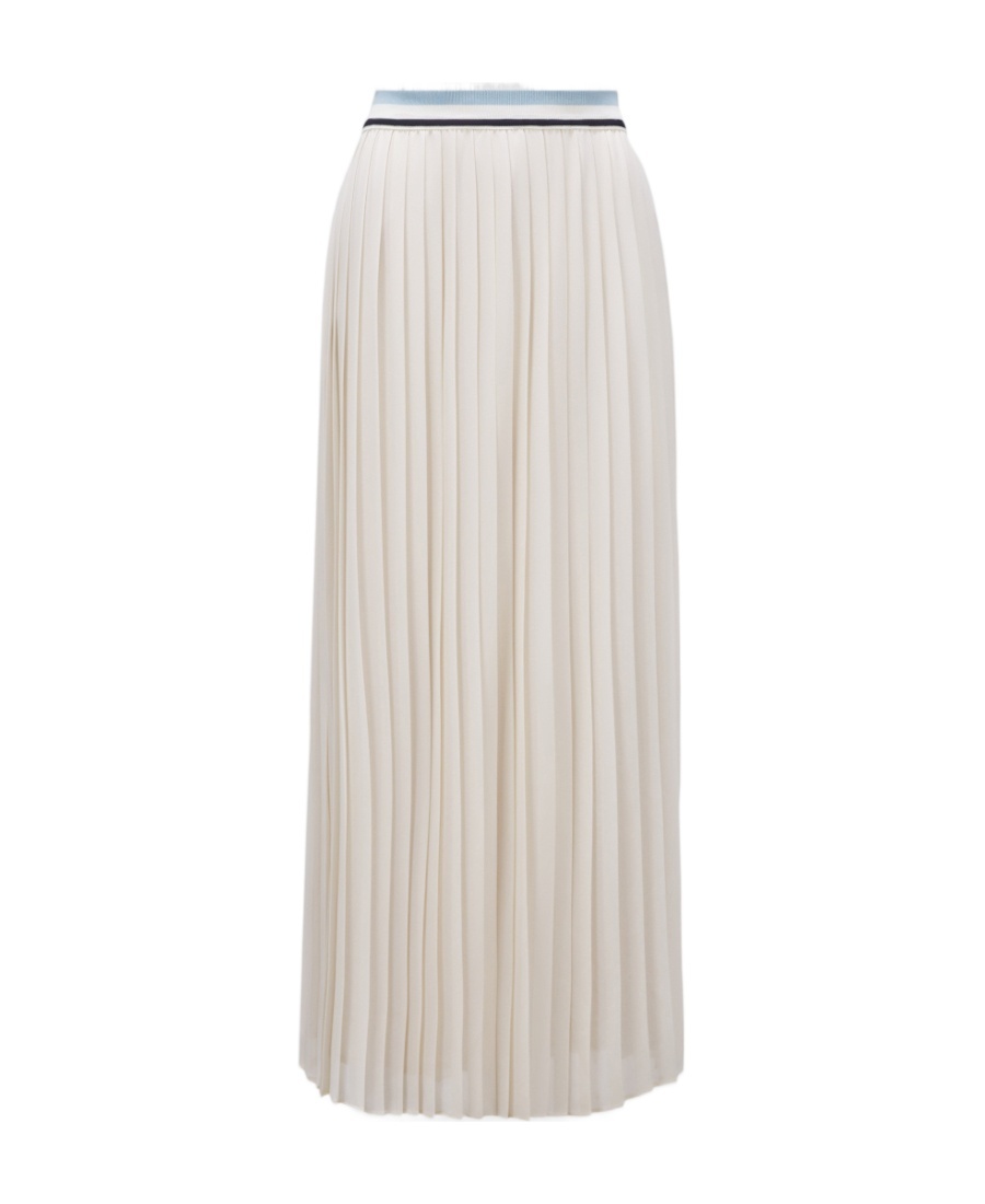 Moncler Pleated Midi Skirt In White