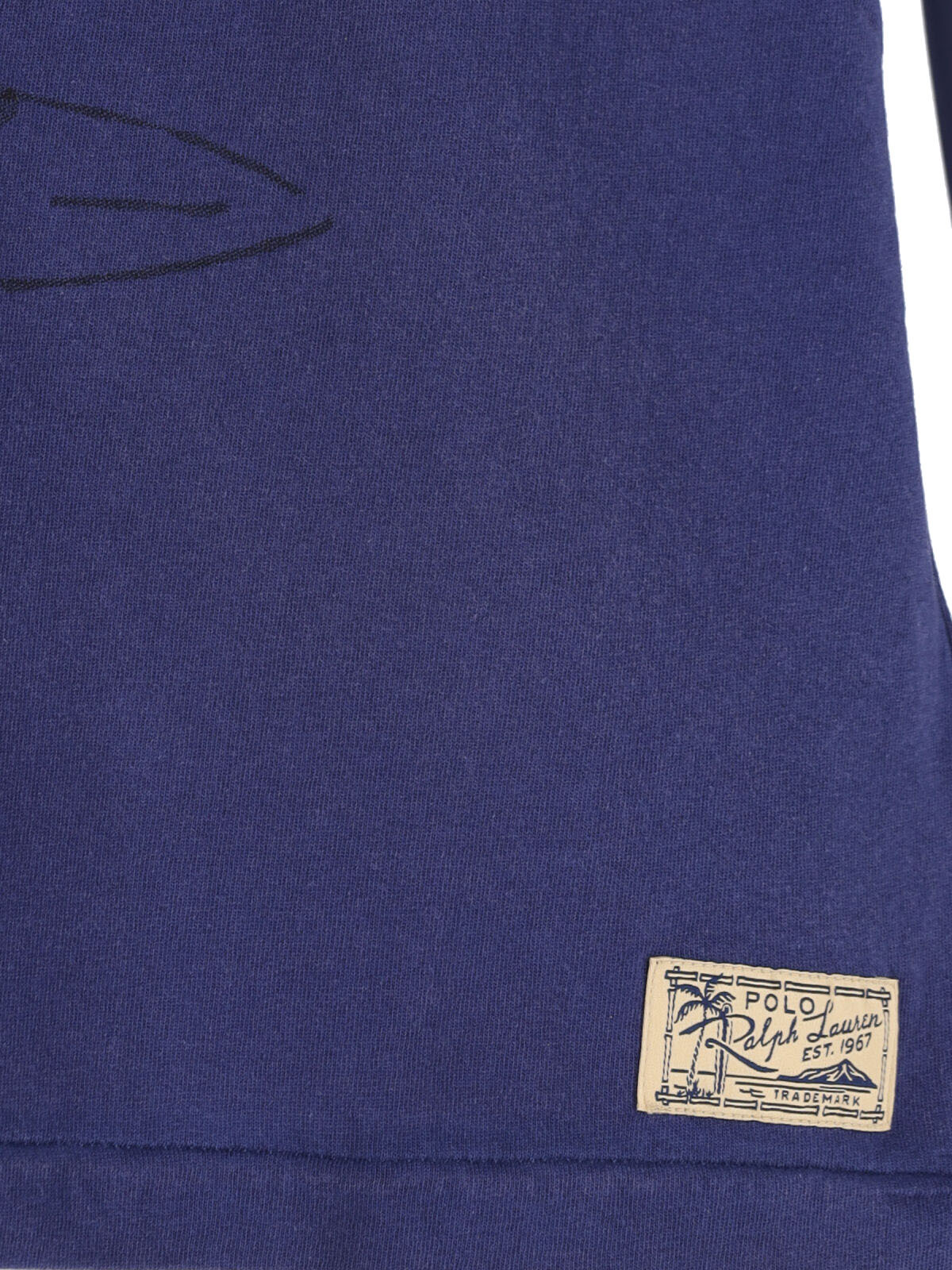 Polo Ralph Lauren Crew Neck Graphic Print Contrast Sleeves