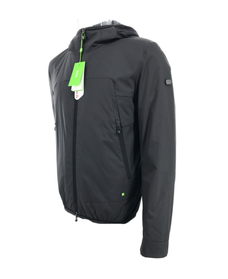 Hugo Boss Hooded Cotton-padded Suit In Black