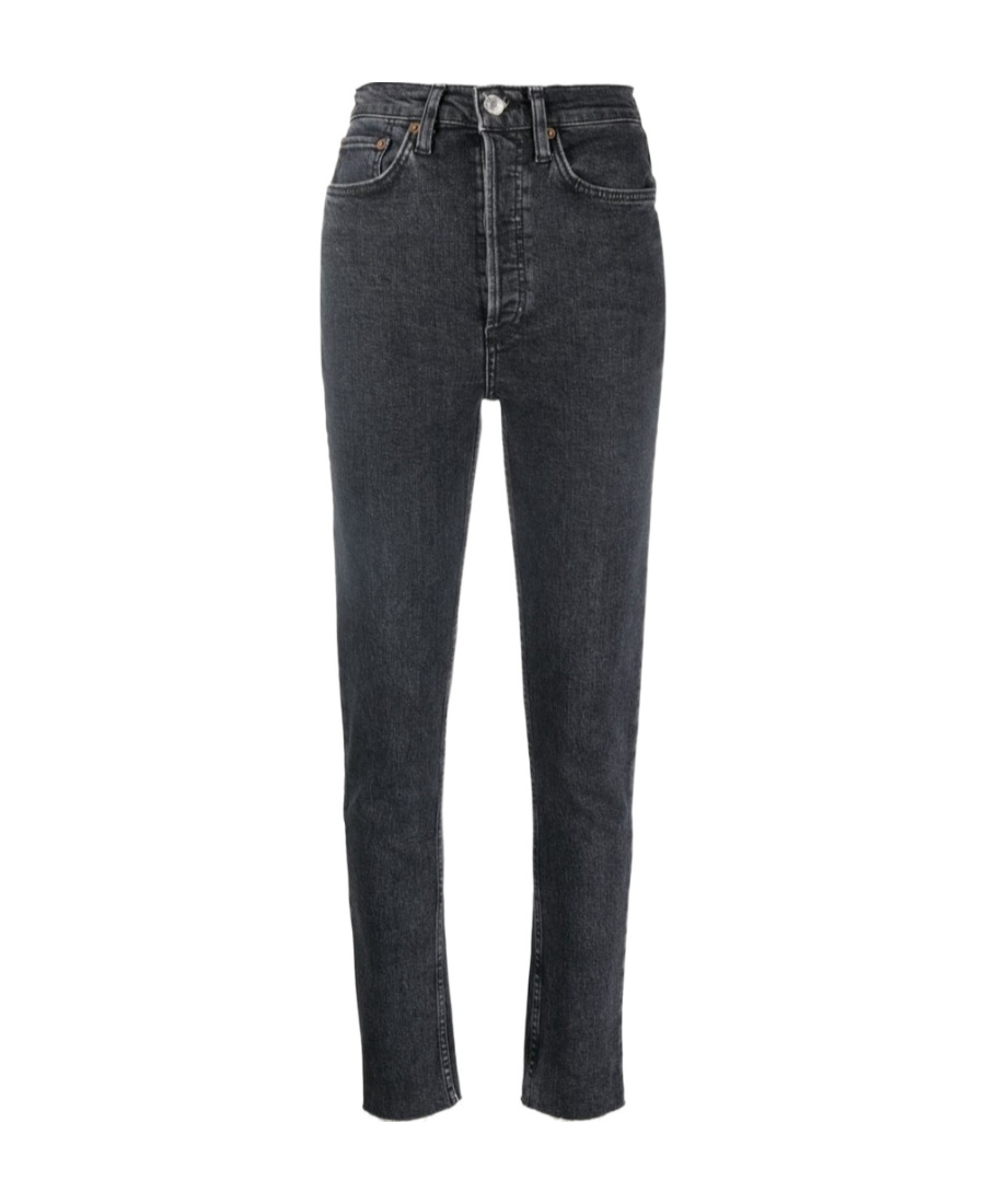 Re/done Straight Jeans In Black