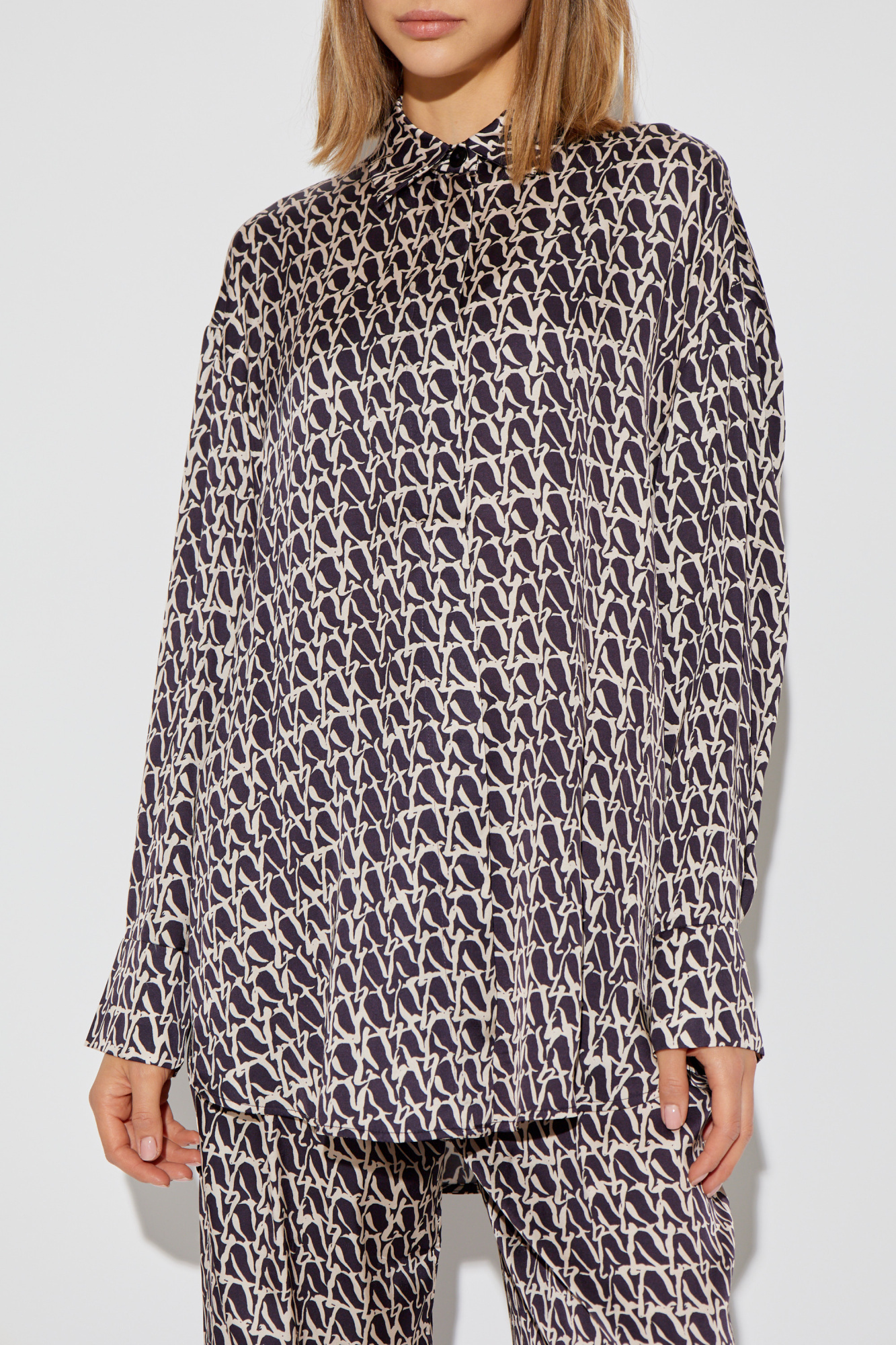 Shop Aeron Flint Printed Shirt In Black