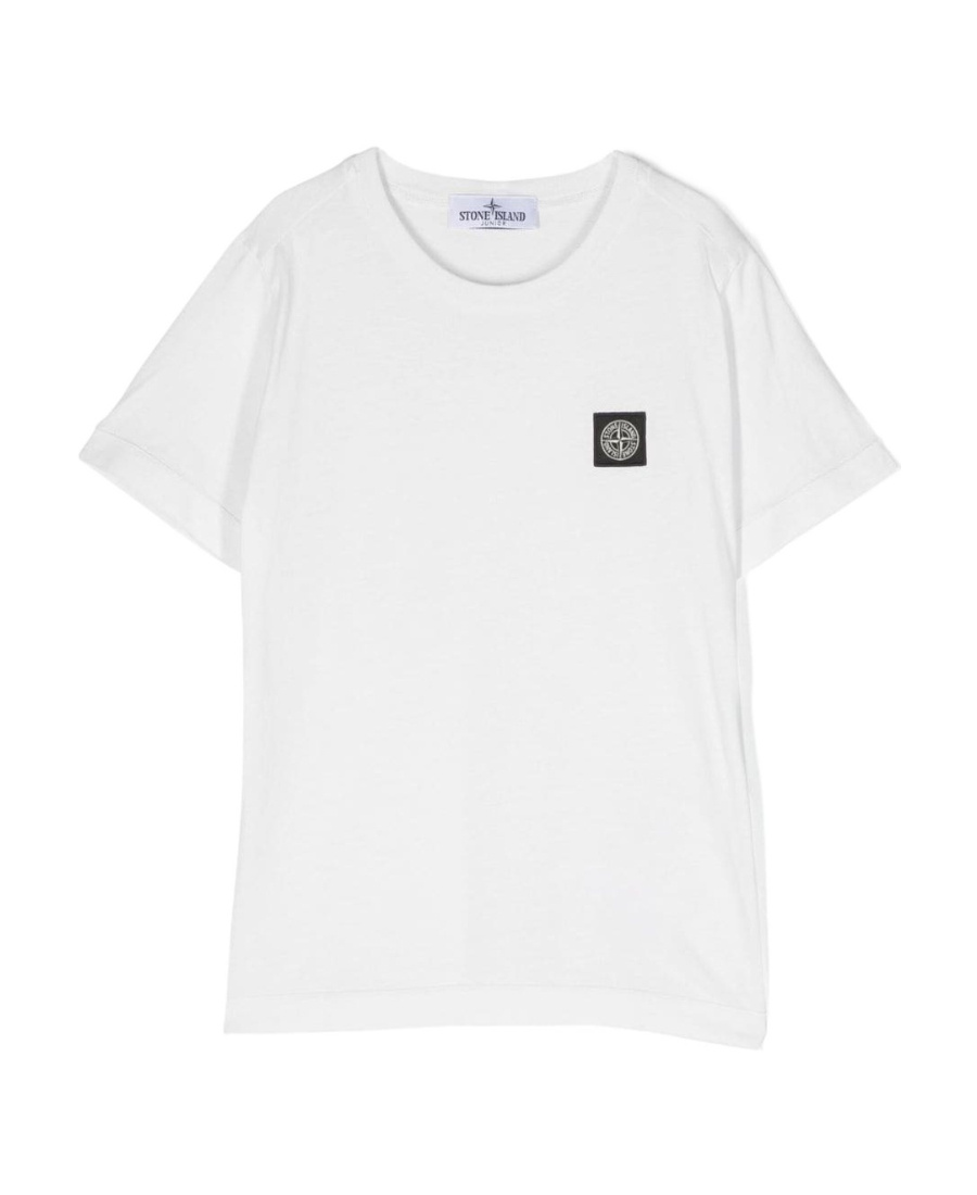 Stone Island Compass-motif Cotton T-shirt In Nude