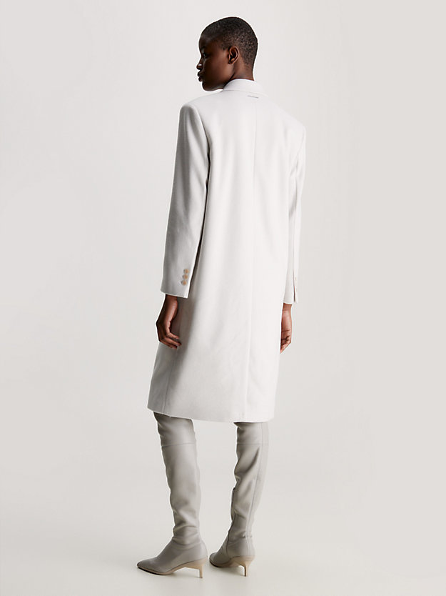Shop Calvin Klein Double-breasted Coat In White