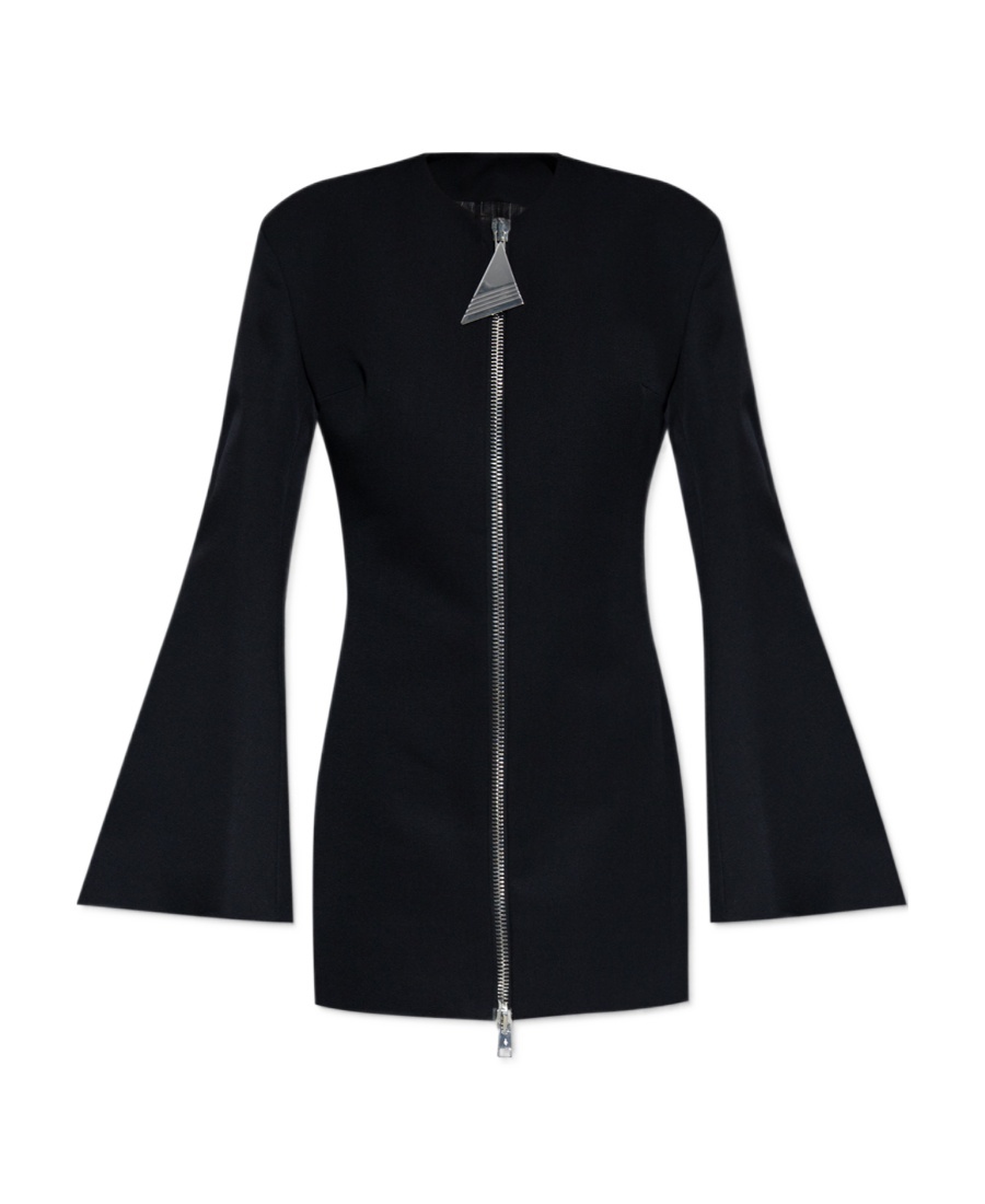 Attico The  Zip-up Mini Dress In Black