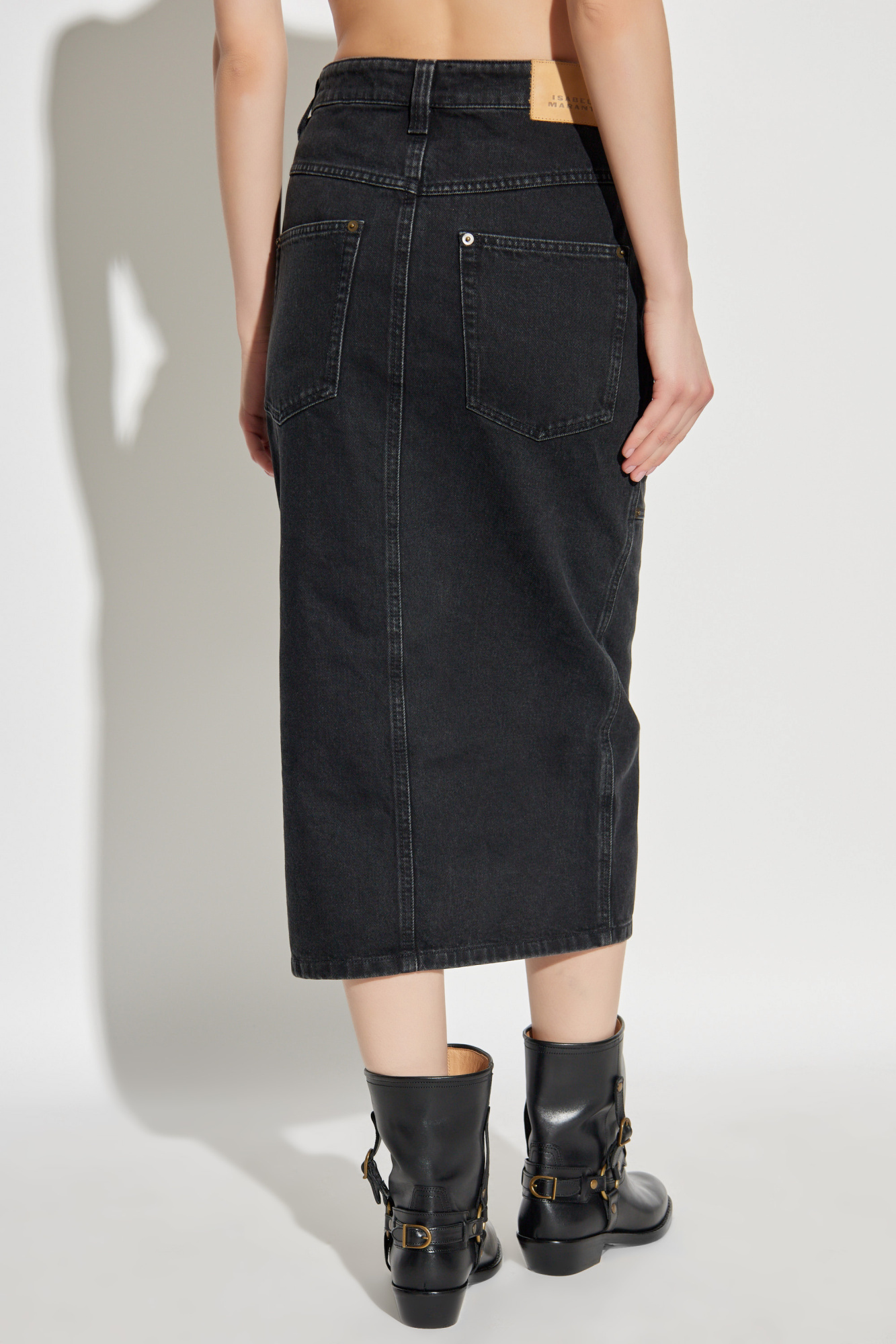 Isabel Marant Skirt With Front And Back Pockets In Black