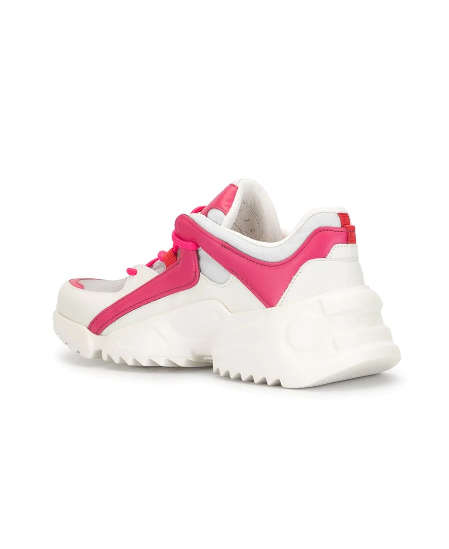 Ferragamo Logo Casual Sports Shoes In White