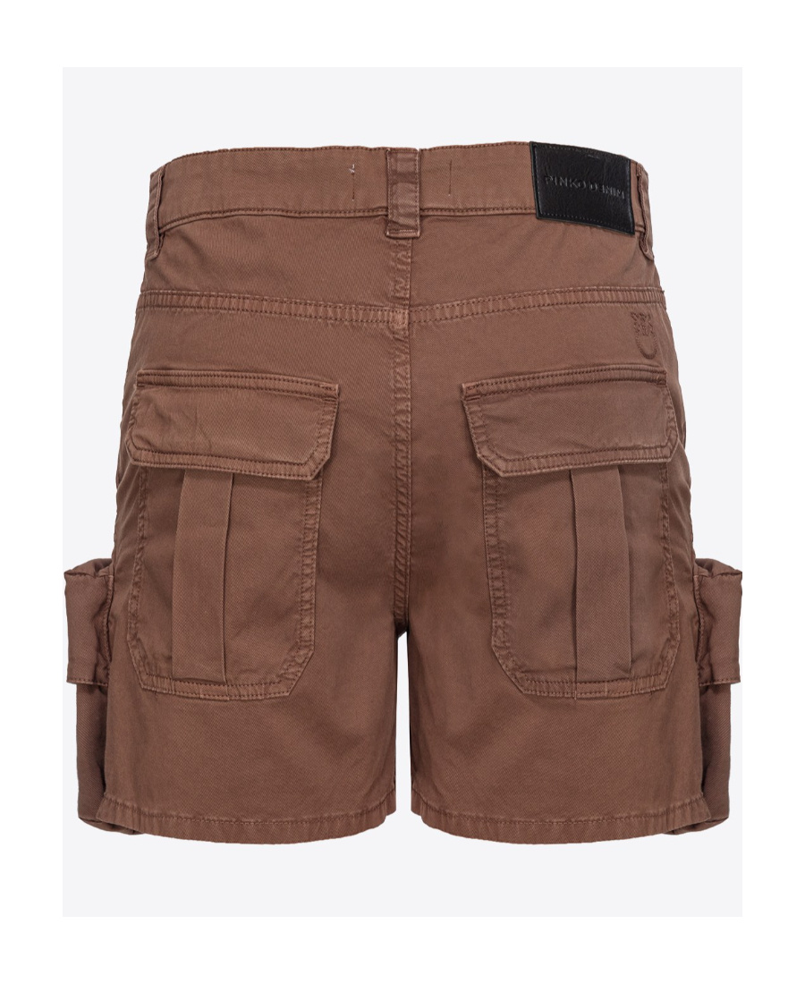 Pinko Utility-inspired Cargo Shorts With Functional Pockets And Fit In Brown