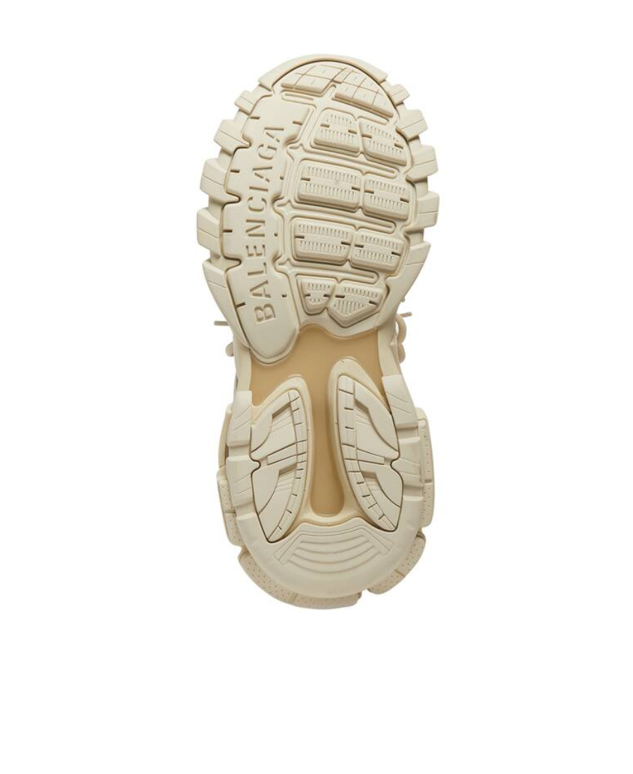 Balenciaga Track Faux-leather And Recycled-mesh Trainers In Nude