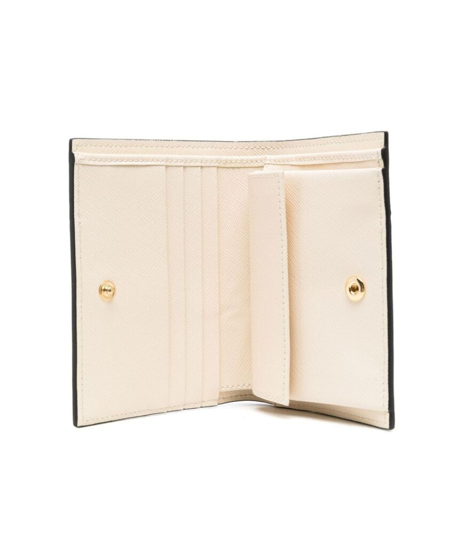 MARNI BROWN PINK AND WHITE SAFFIANO LEATHER BI-FOLD WALLET