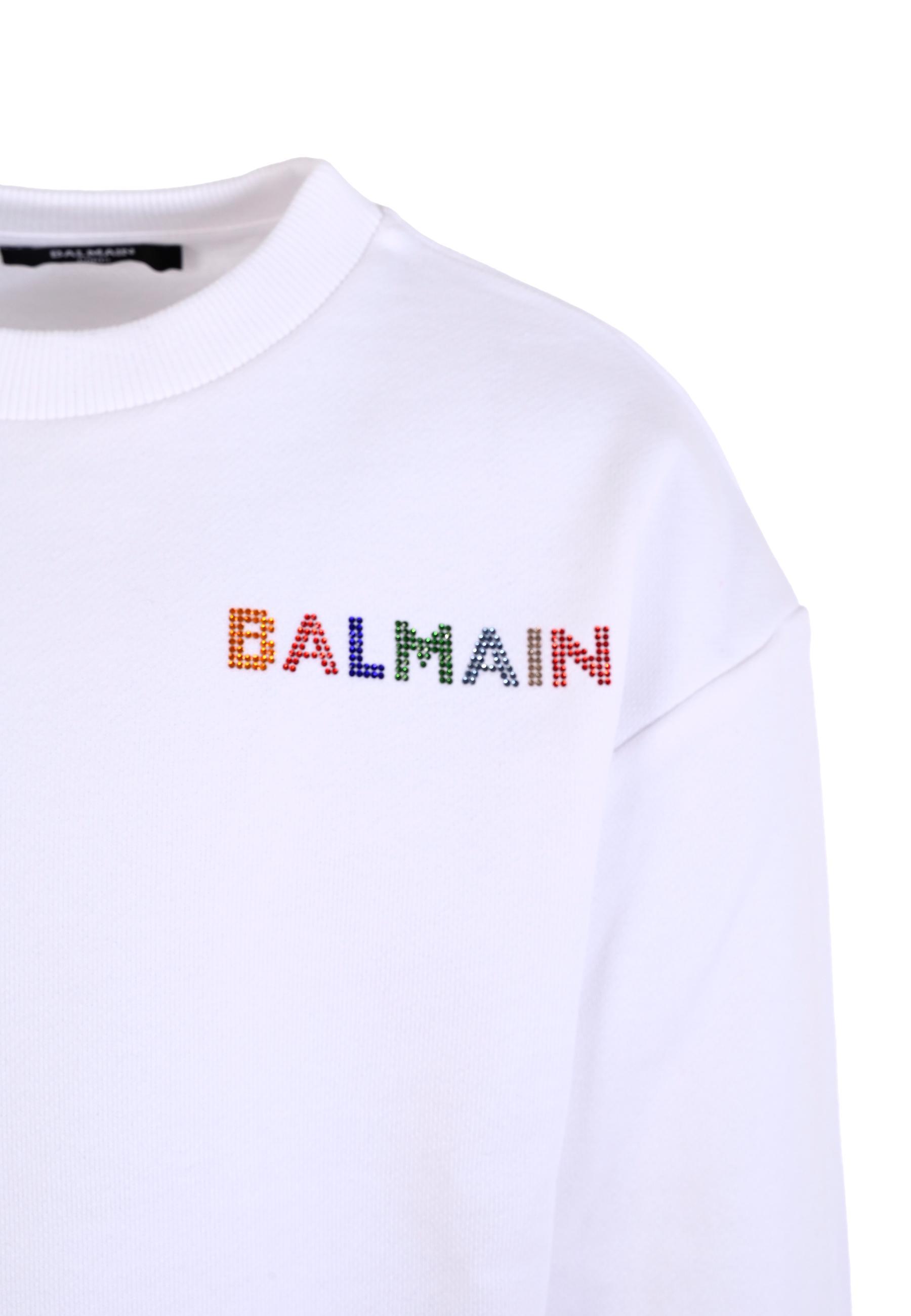 Balmain Long-sleeved Pullover In White