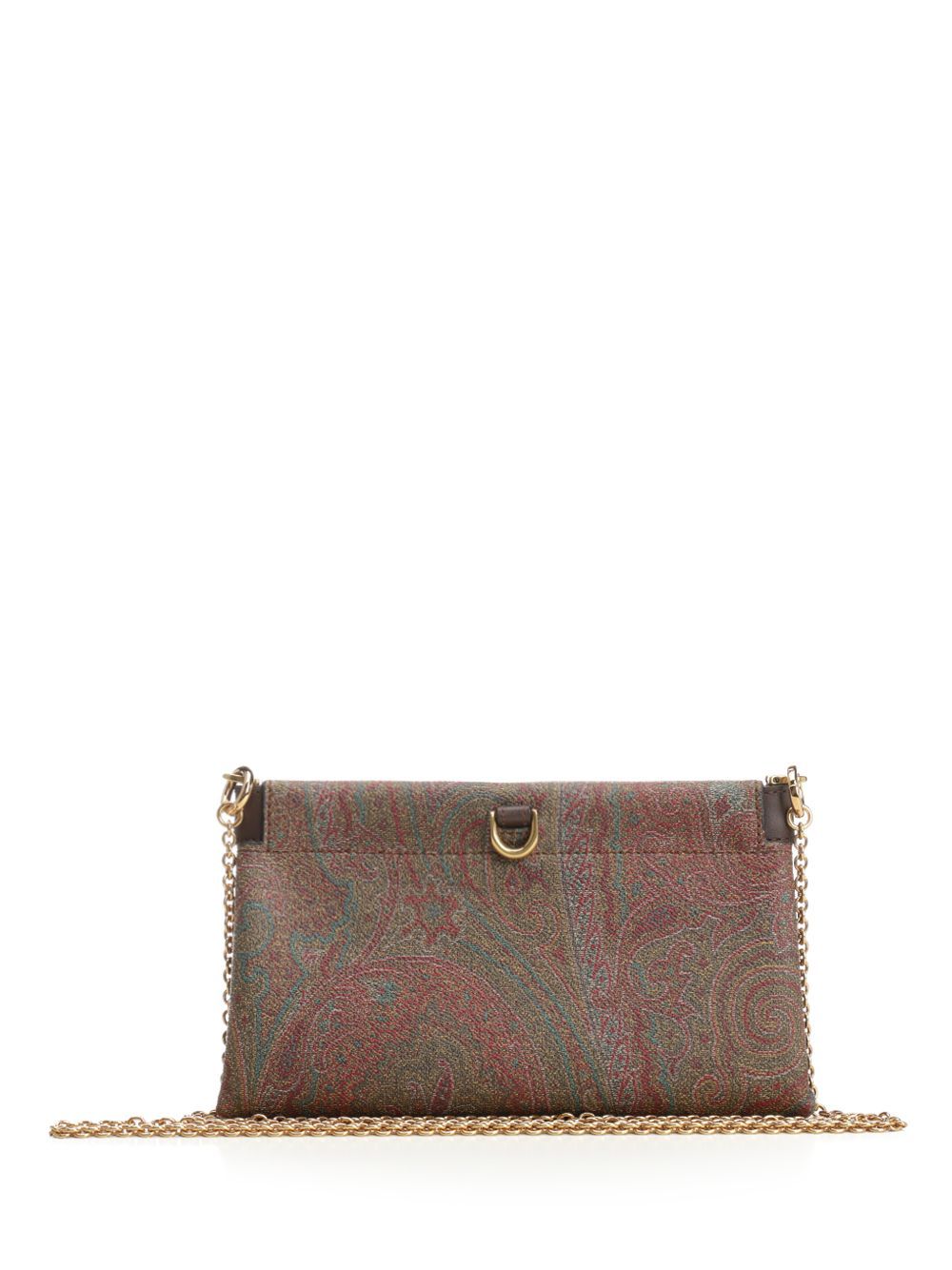 Etro Talk Mini Clutch Bag In Brown