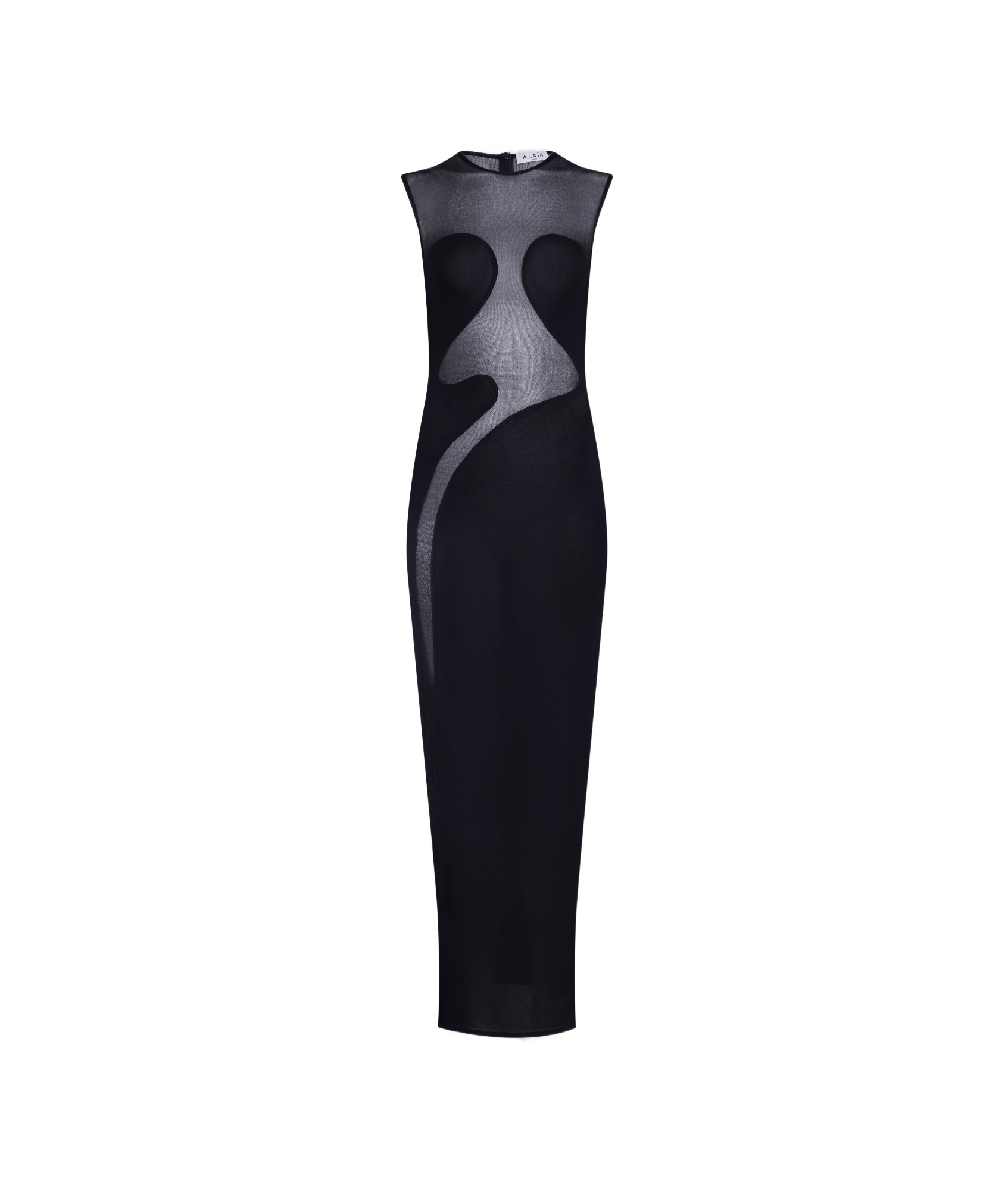 Alaïa Womens Noir Alaia Molded Sleeveless Woven Maxi Dress In Black